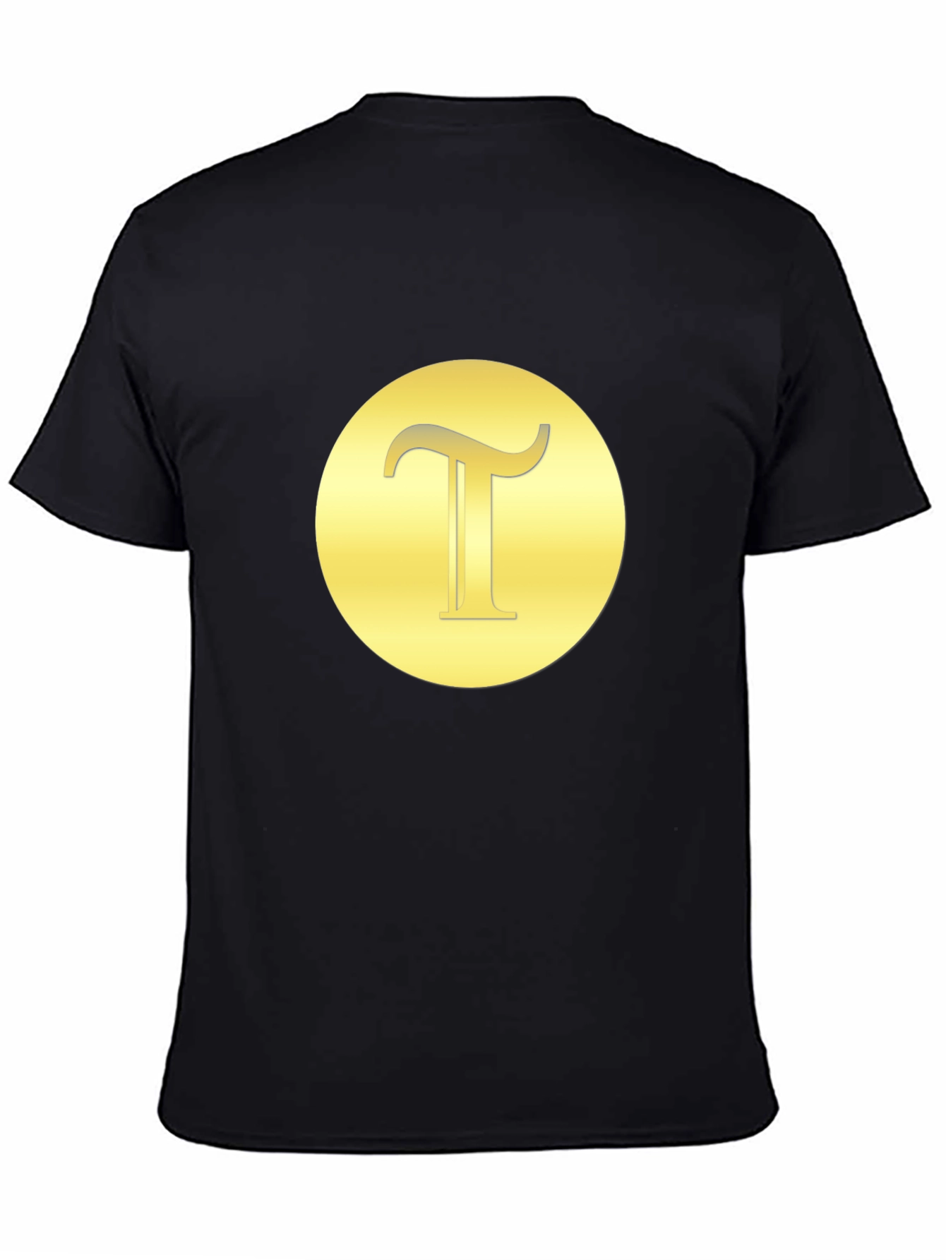 Gold Tau Symbol Black T-Shirt