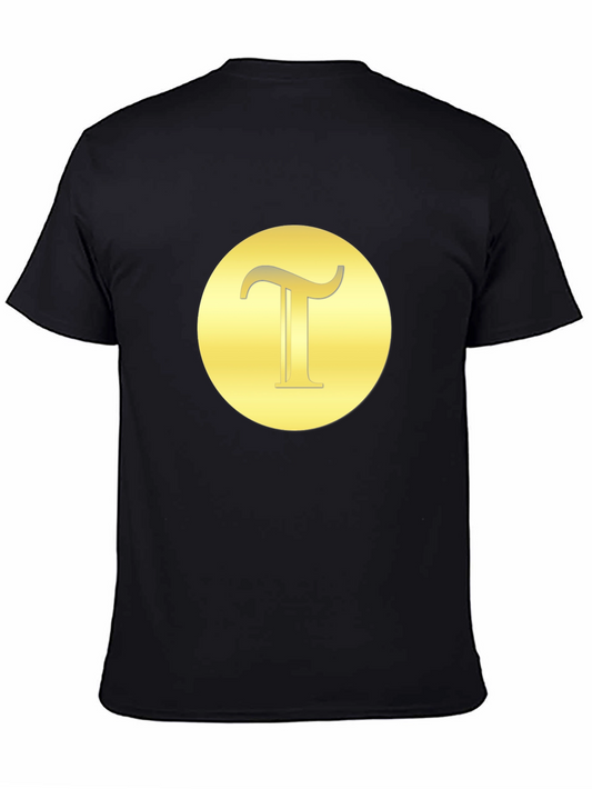 Gold Tau Symbol Black T-Shirt