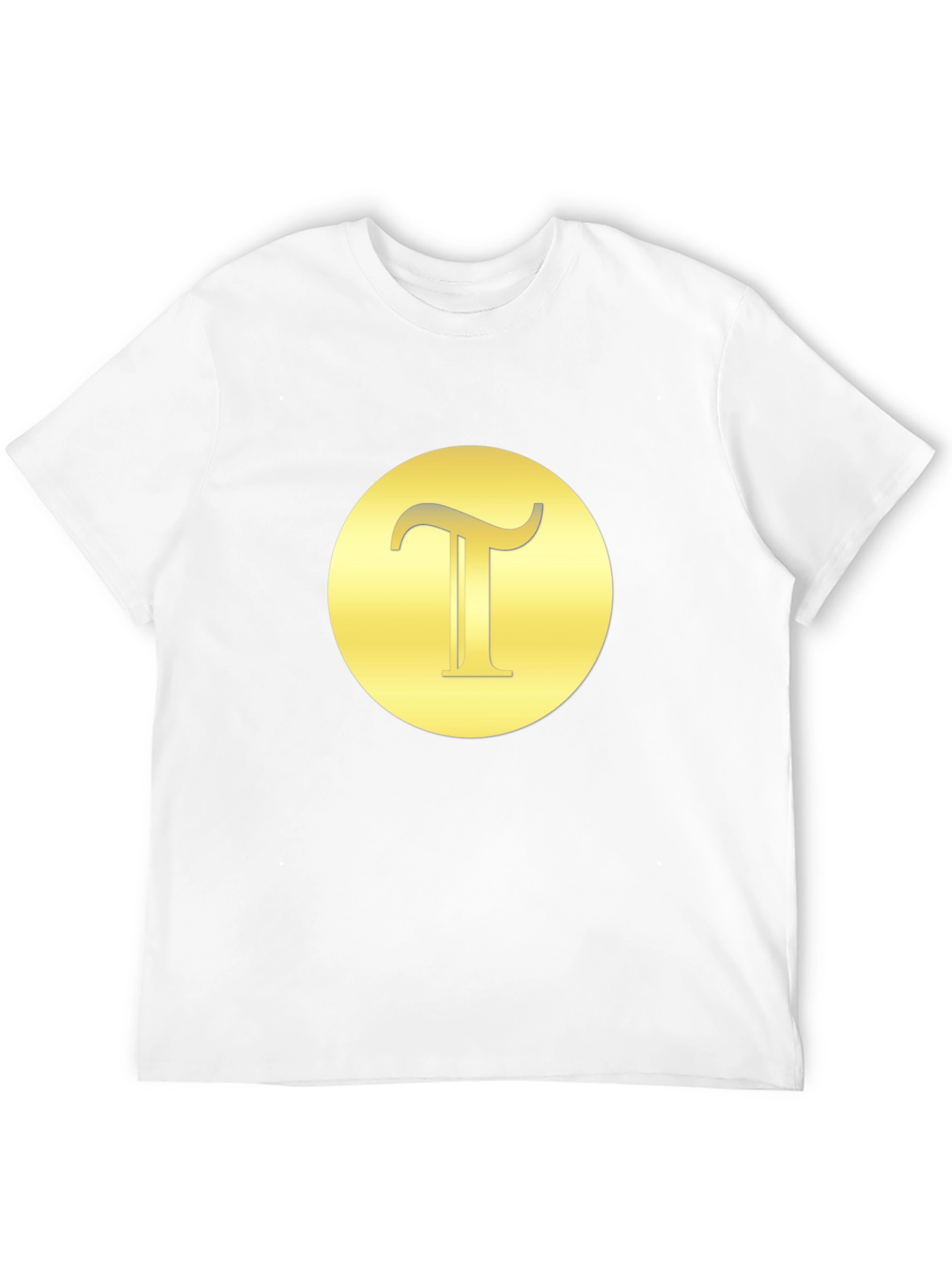 Gold Tau Symbol Black T-Shirt