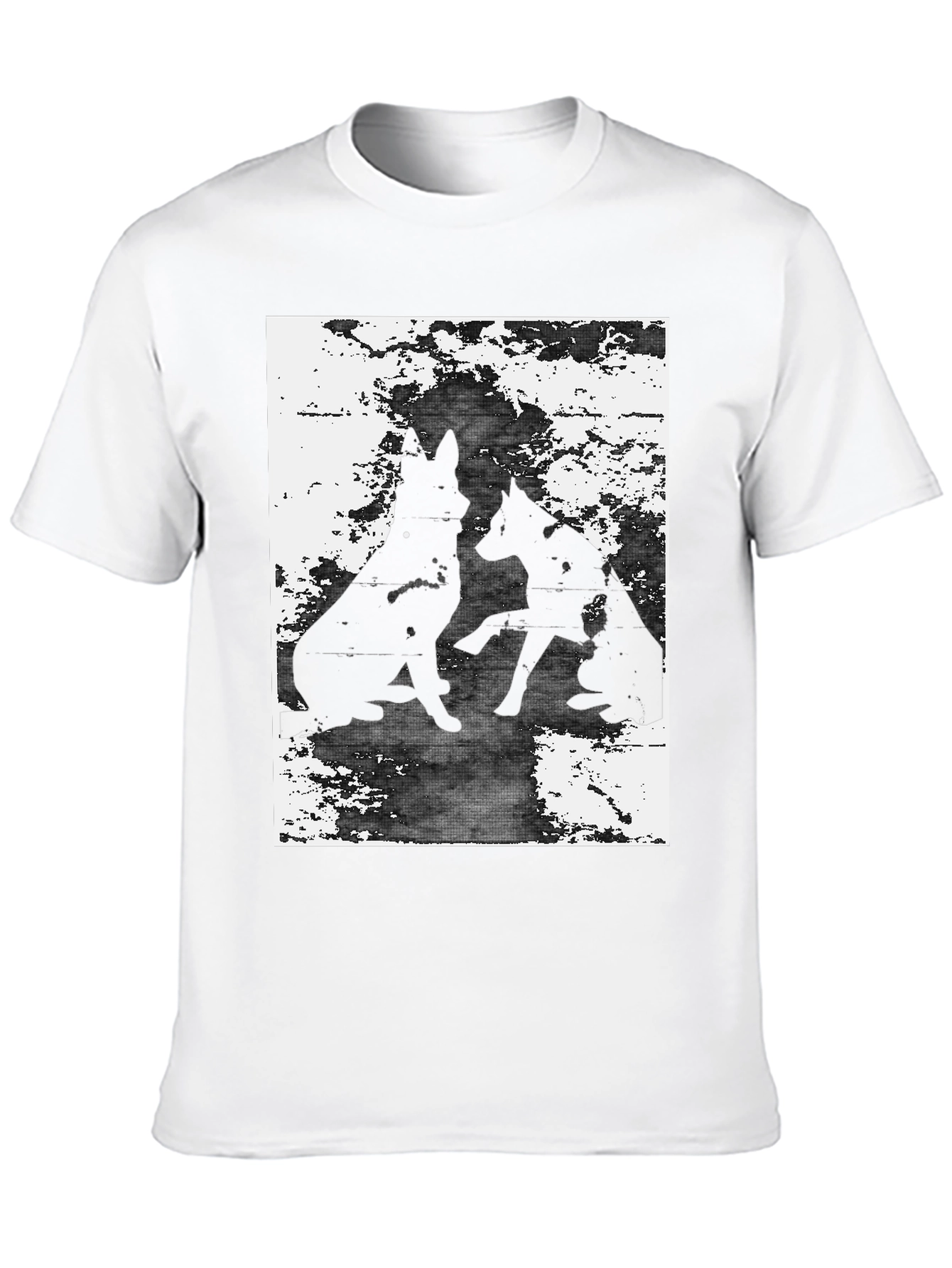 Silhouette Dog Graphic Tee - Unisex Black T-Shirt