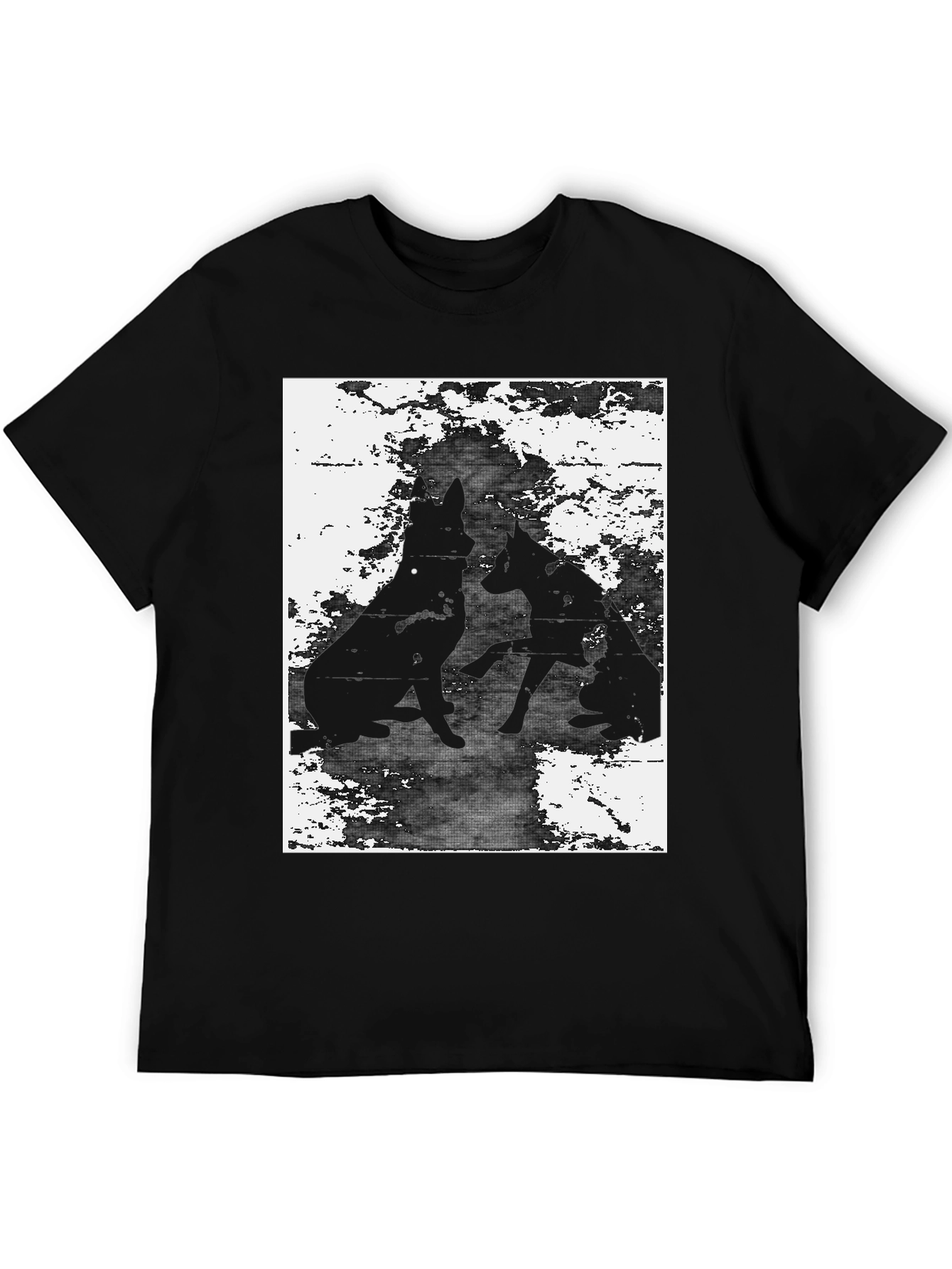 Silhouette Dog Graphic Tee - Unisex Black T-Shirt