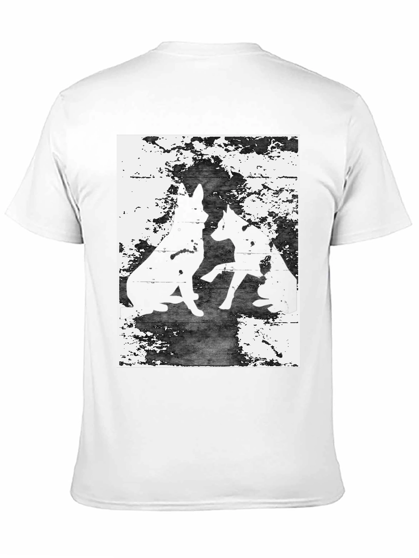 Silhouette Dog Graphic Tee - Unisex Black T-Shirt