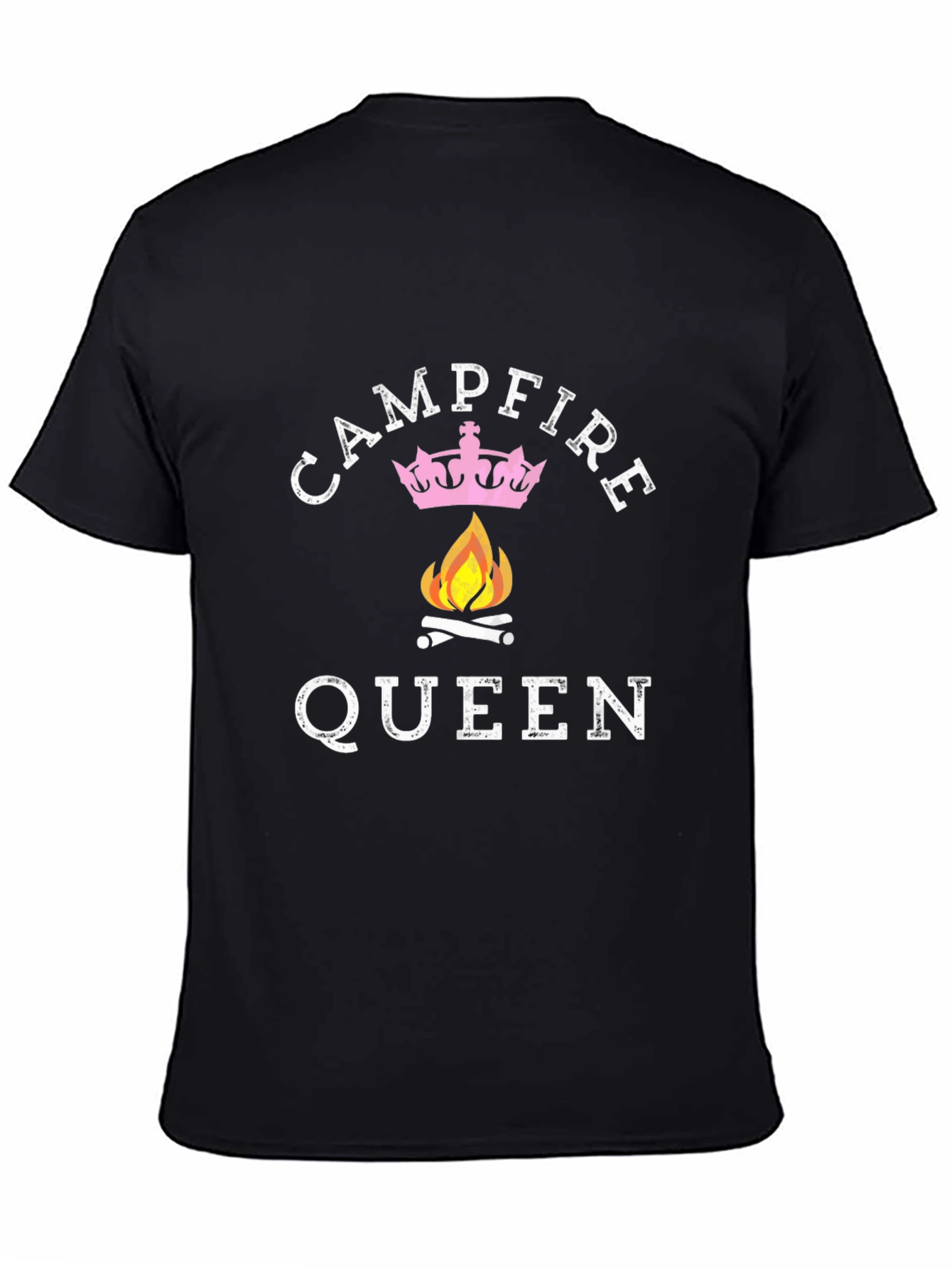 Campfire Queen Graphic T-Shirt - Black