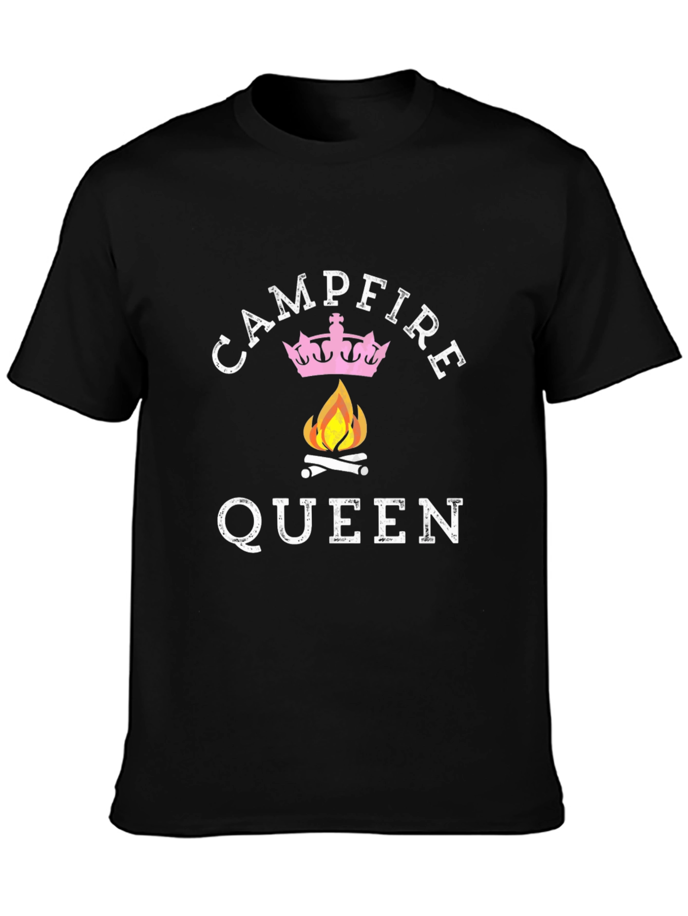 Campfire Queen Graphic T-Shirt - Black