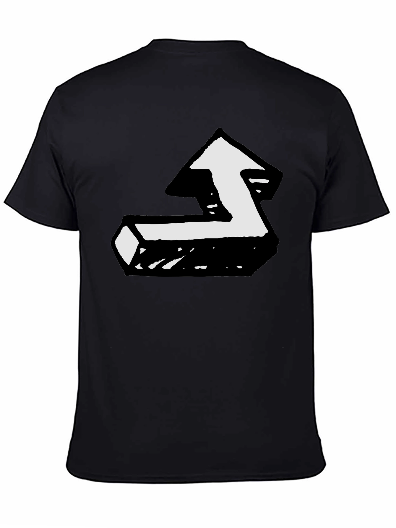 Black T-Shirt with Unique Arrow Graphic