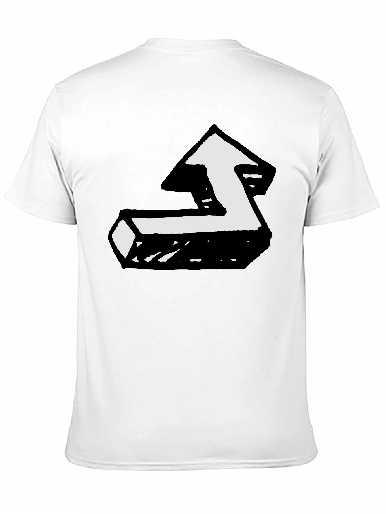 Black T-Shirt with Unique Arrow Graphic