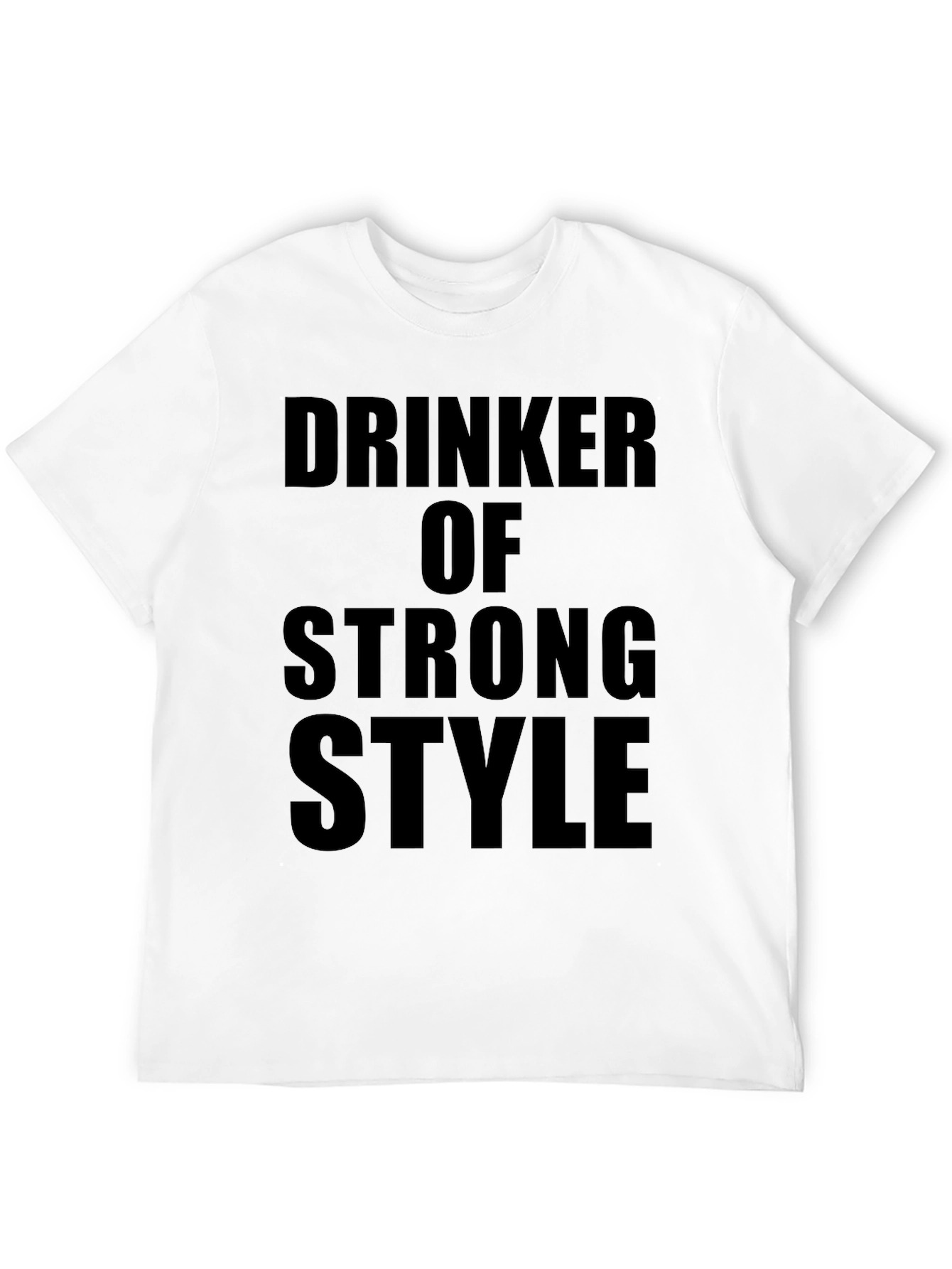 Drinker of Strong Style Black Graphic T-Shirt