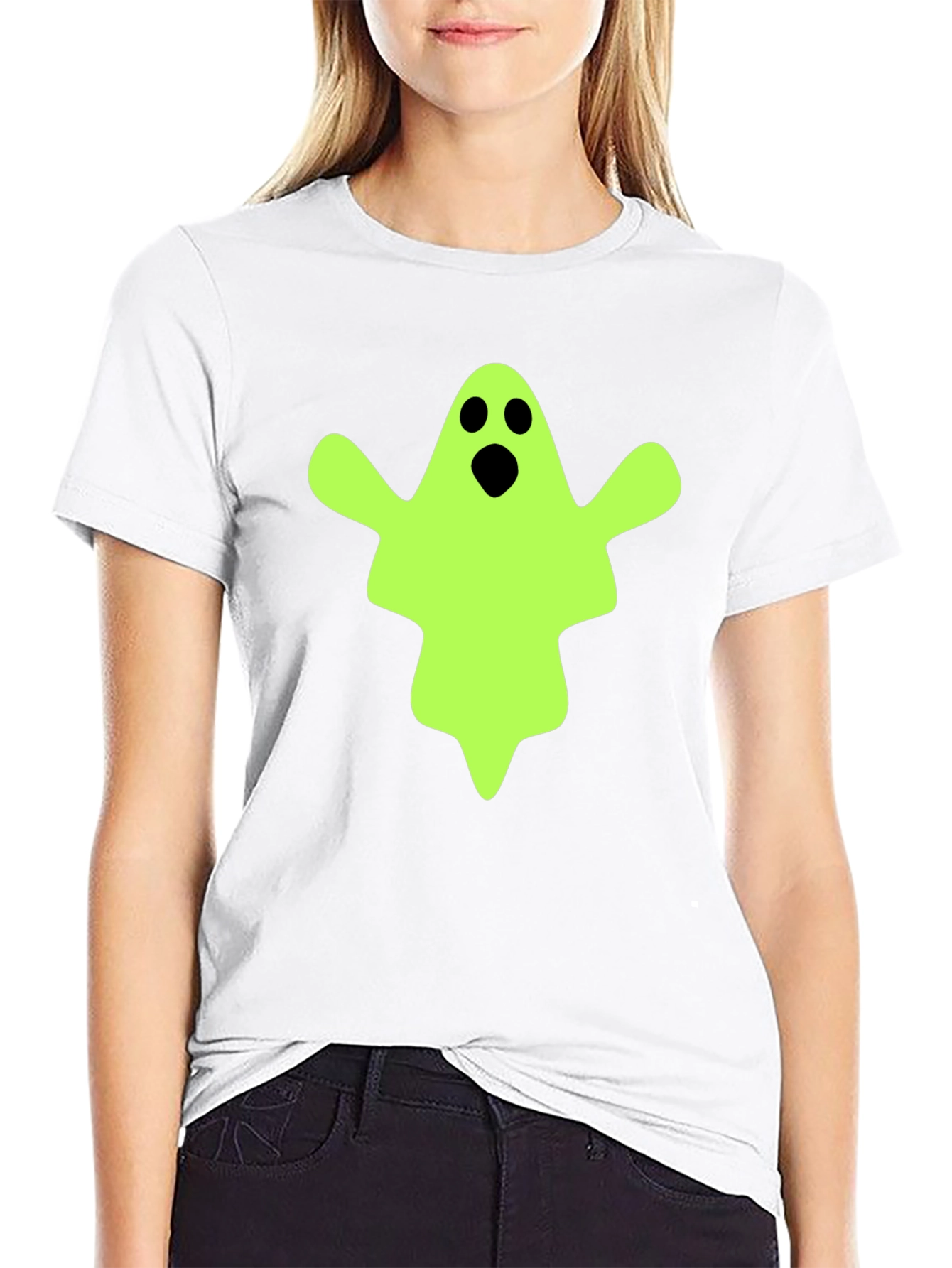 Spooky Ghost Graphic Tee - Halloween Costume T-Shirt