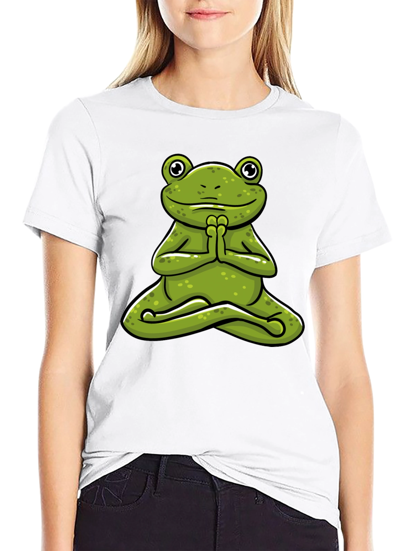 Meditating Frog Graphic Tee - Zen Style