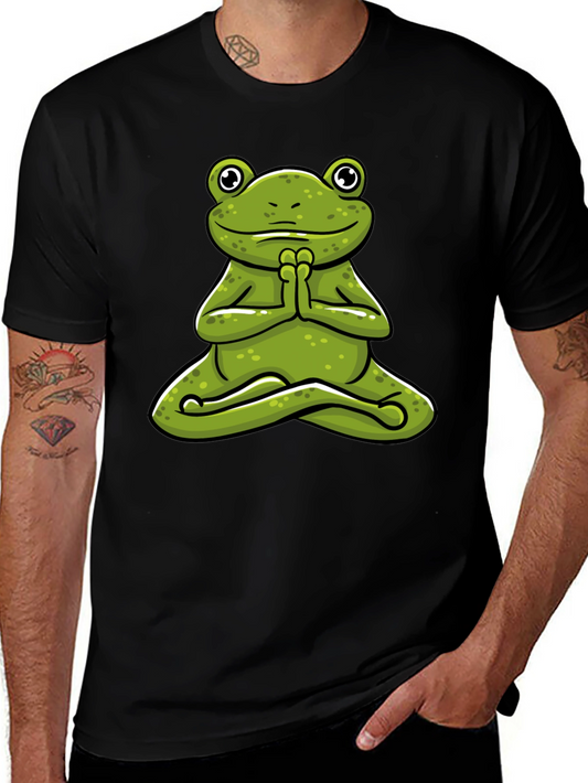 Meditating Frog Graphic Tee - Zen Style