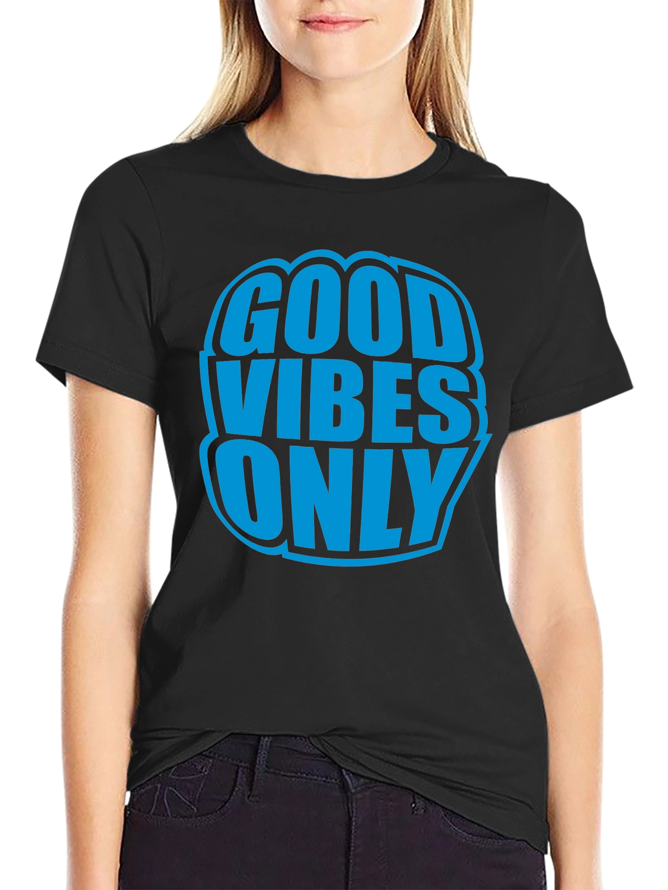 Good Vibes Only Graphic T-Shirt - Black