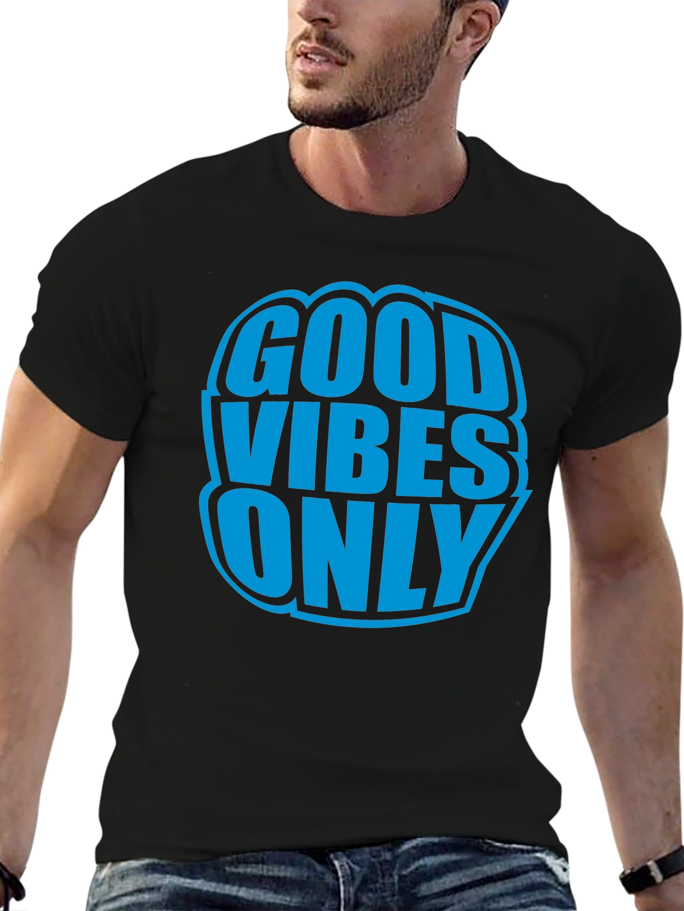 Good Vibes Only Graphic T-Shirt - Black