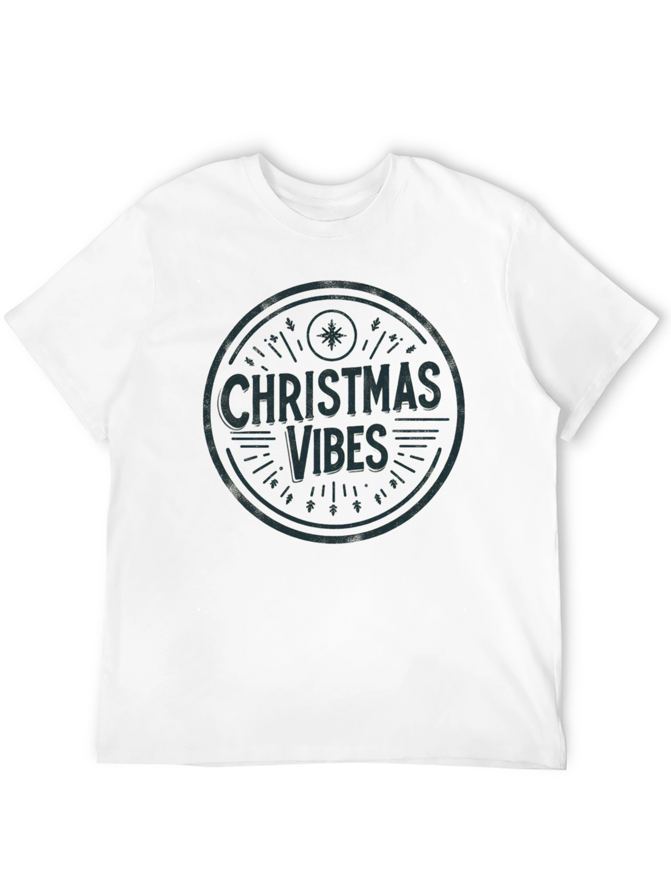 Christmas Vibes Graphic Tee - Holiday Season Shirt