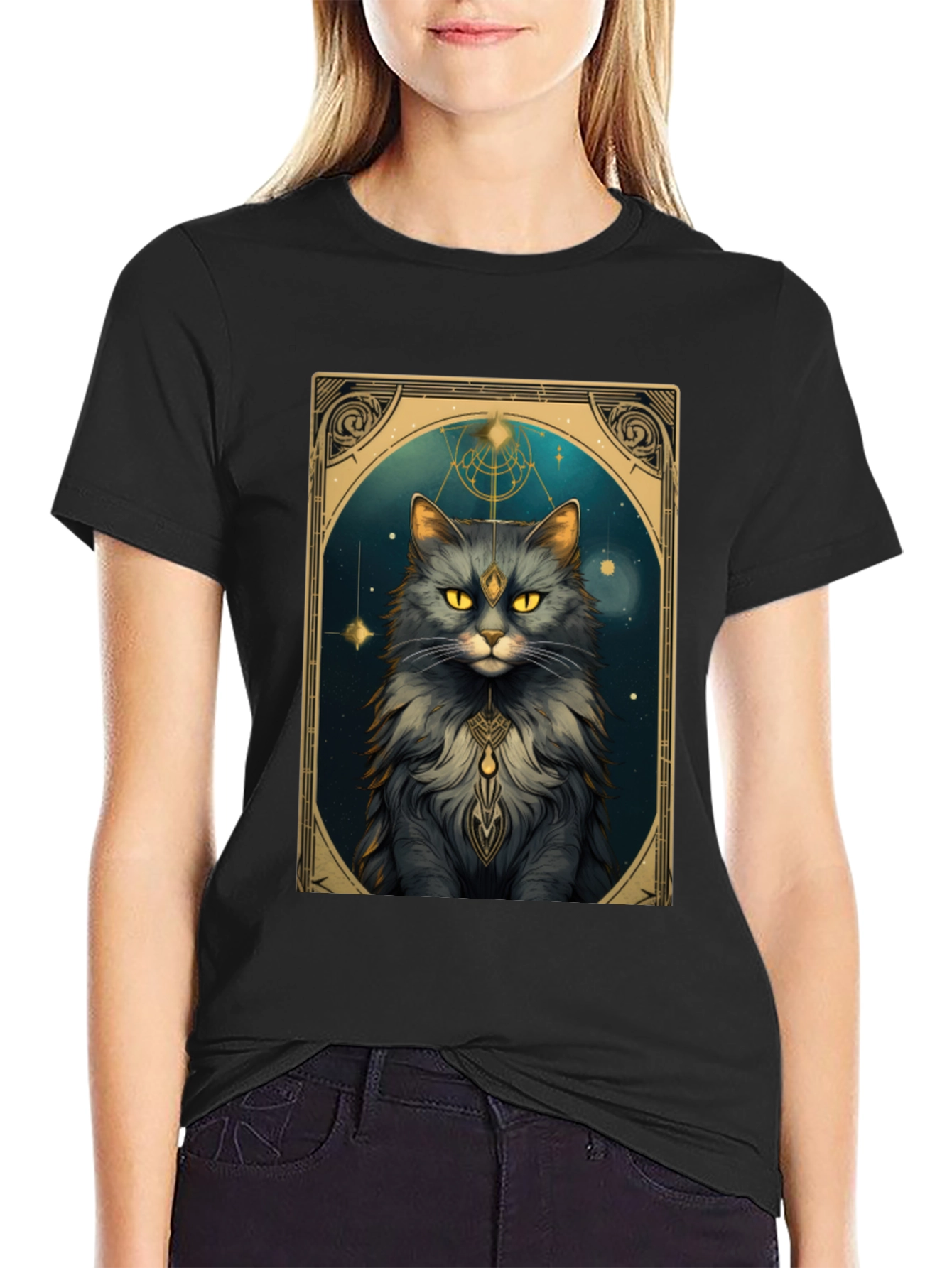 Mystic Cat Tarot T-Shirt - Unisex