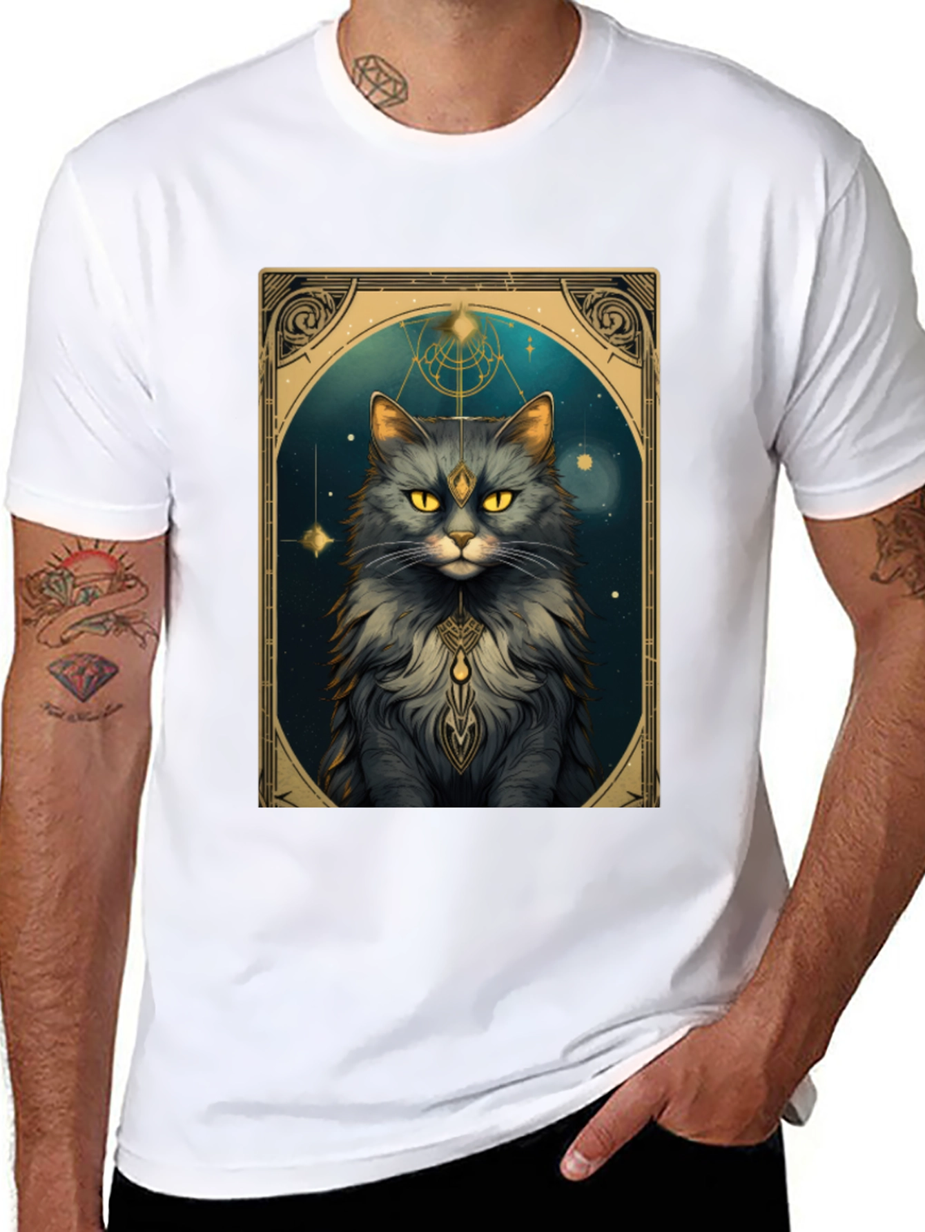 Mystic Cat Tarot T-Shirt - Unisex