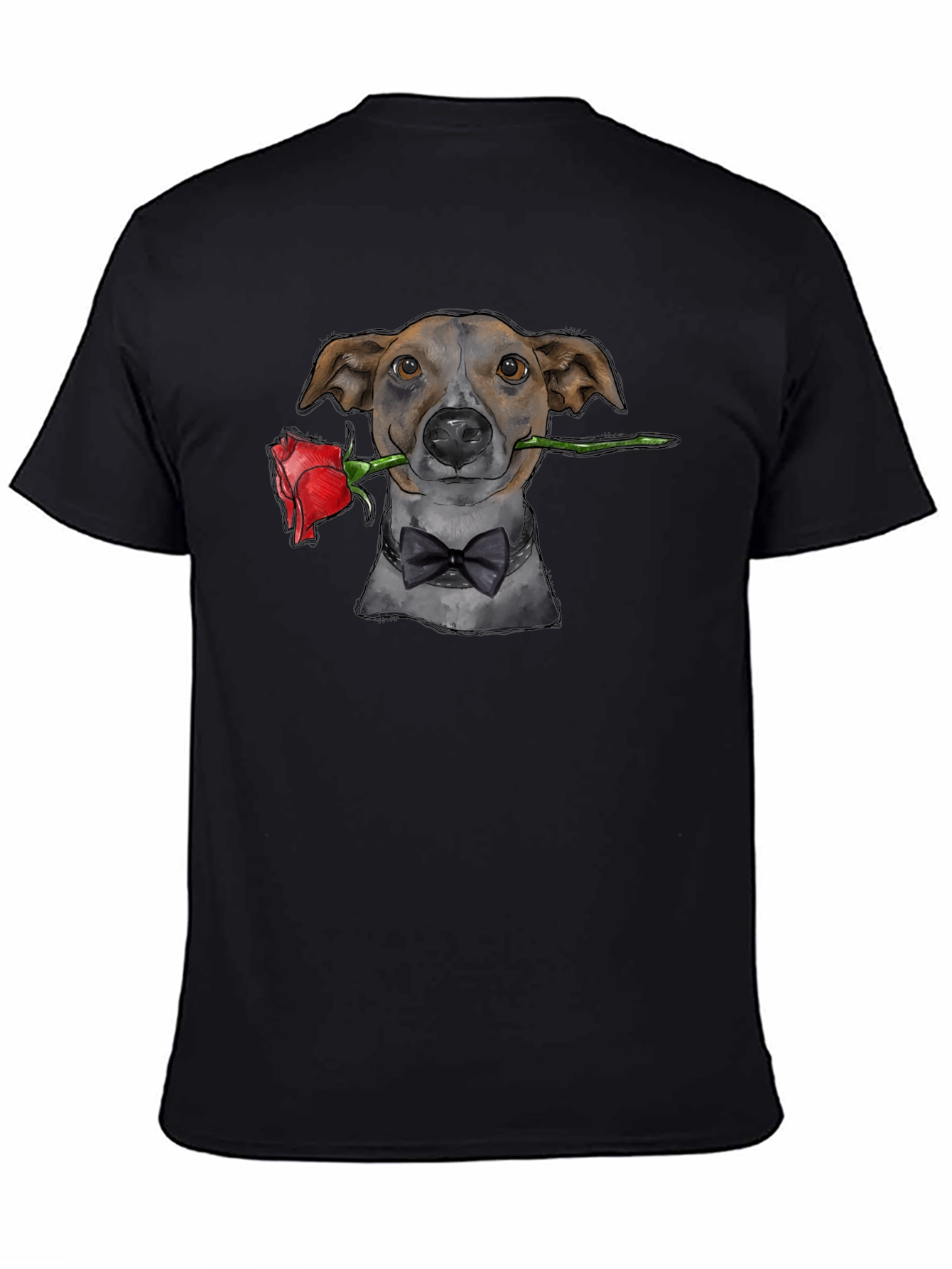 Dog with Rose T-Shirt - Dapper Pet Tee