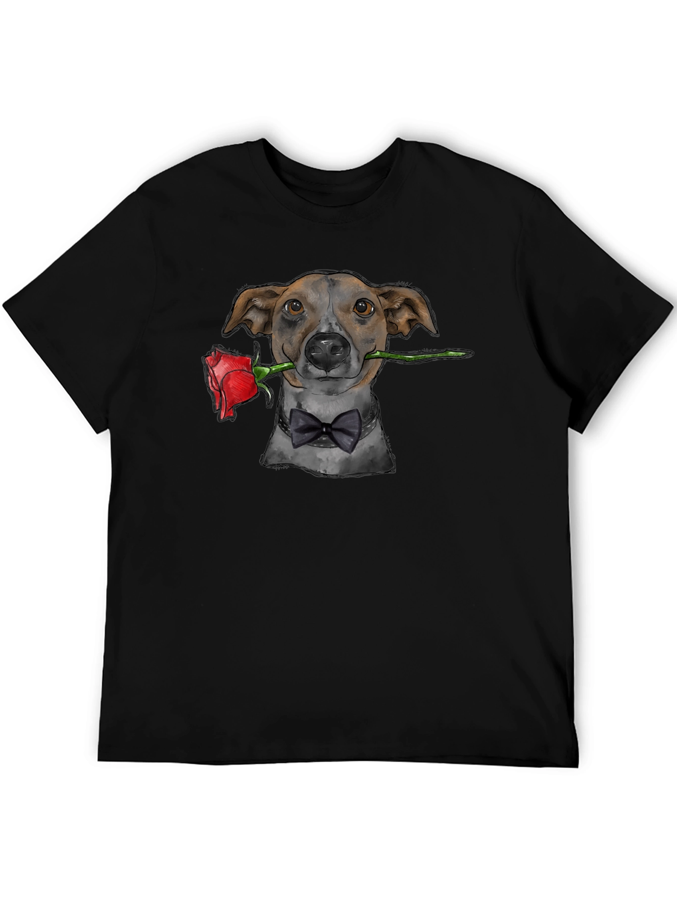 Dog with Rose T-Shirt - Dapper Pet Tee