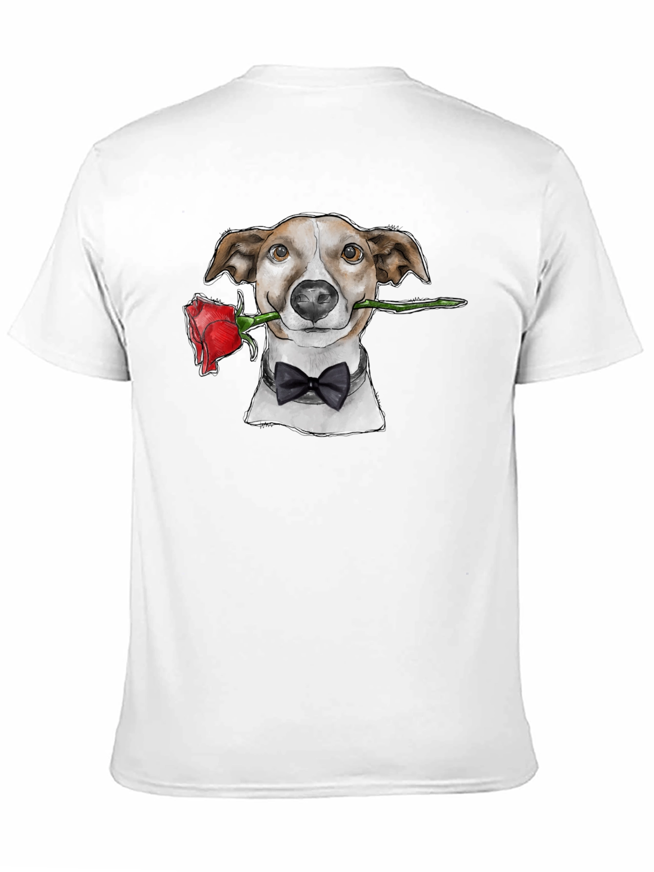 Dog with Rose T-Shirt - Dapper Pet Tee
