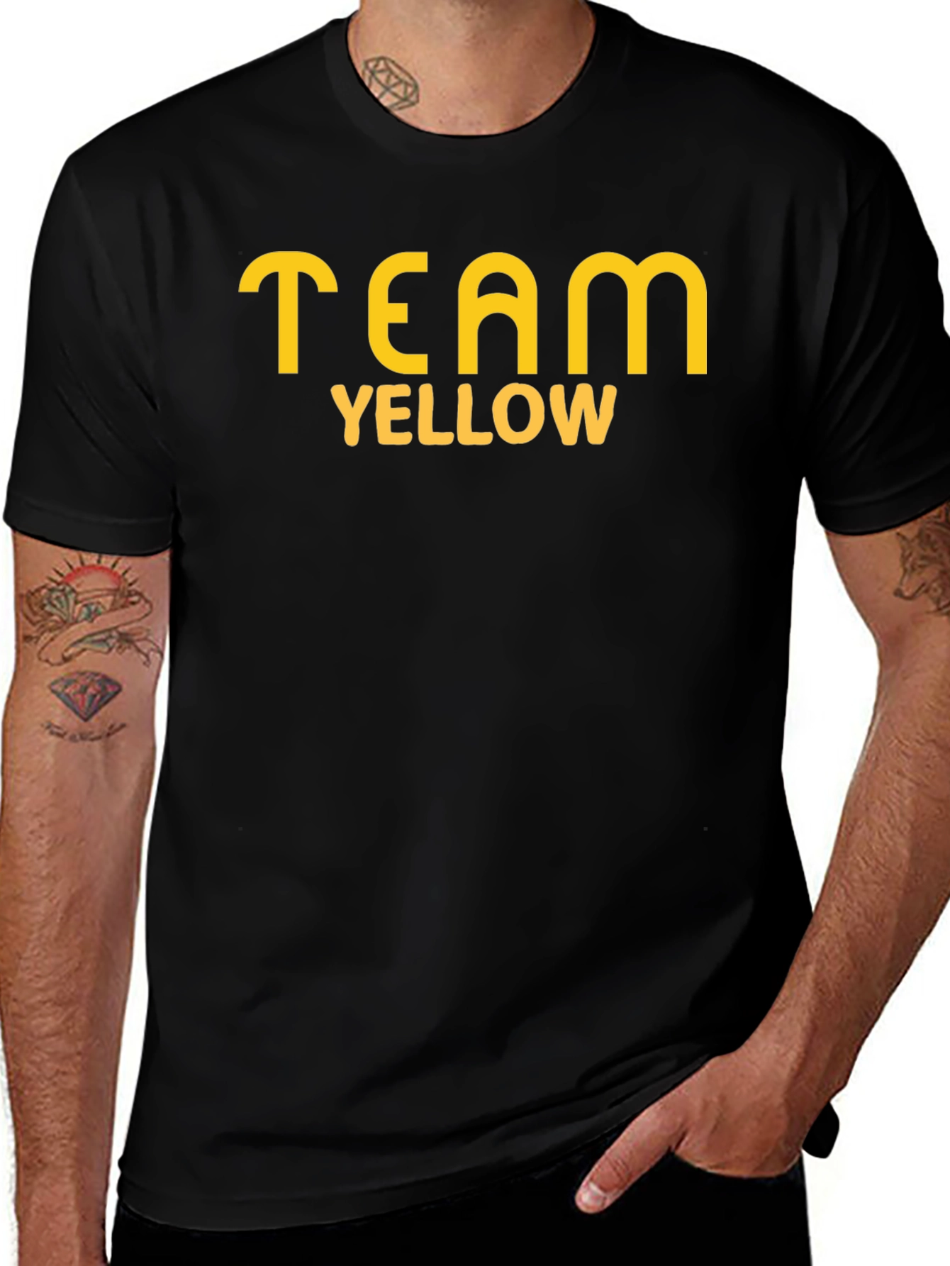 Team Yellow Graphic T-Shirt - Casual Cotton Tee