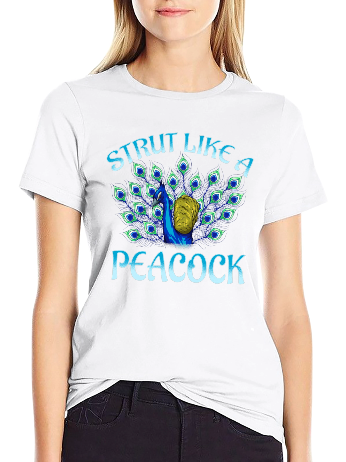 Strut Like A Peacock Graphic Tee