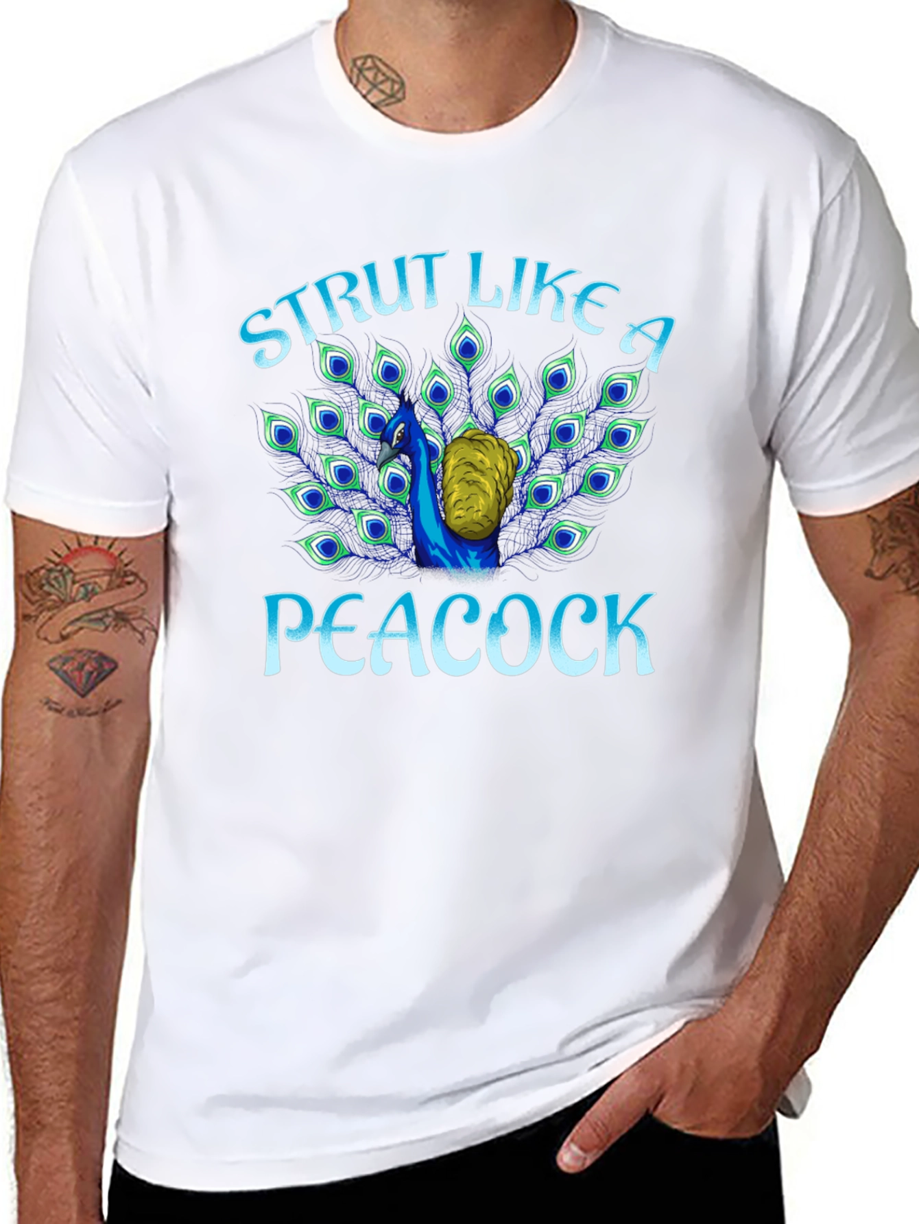 Strut Like A Peacock Graphic Tee