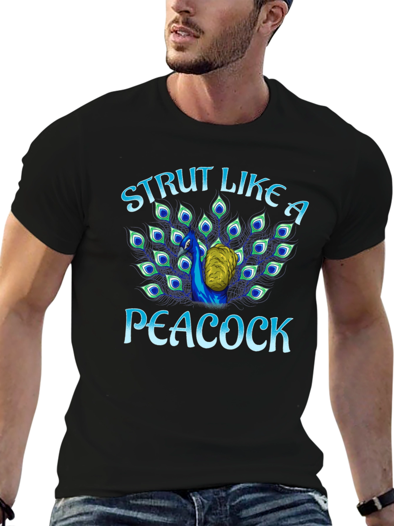 Strut Like A Peacock Graphic Tee