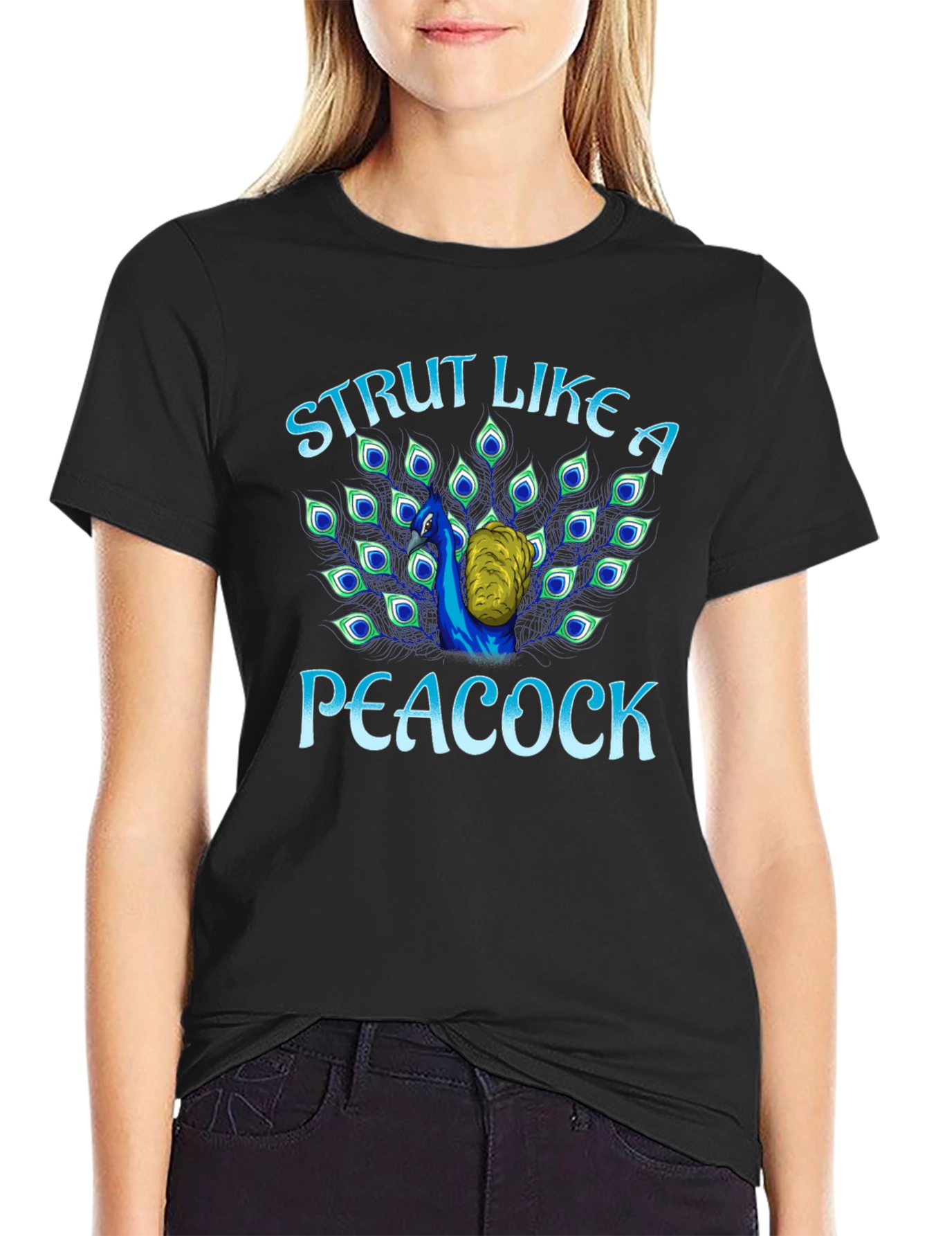 Strut Like A Peacock Graphic Tee
