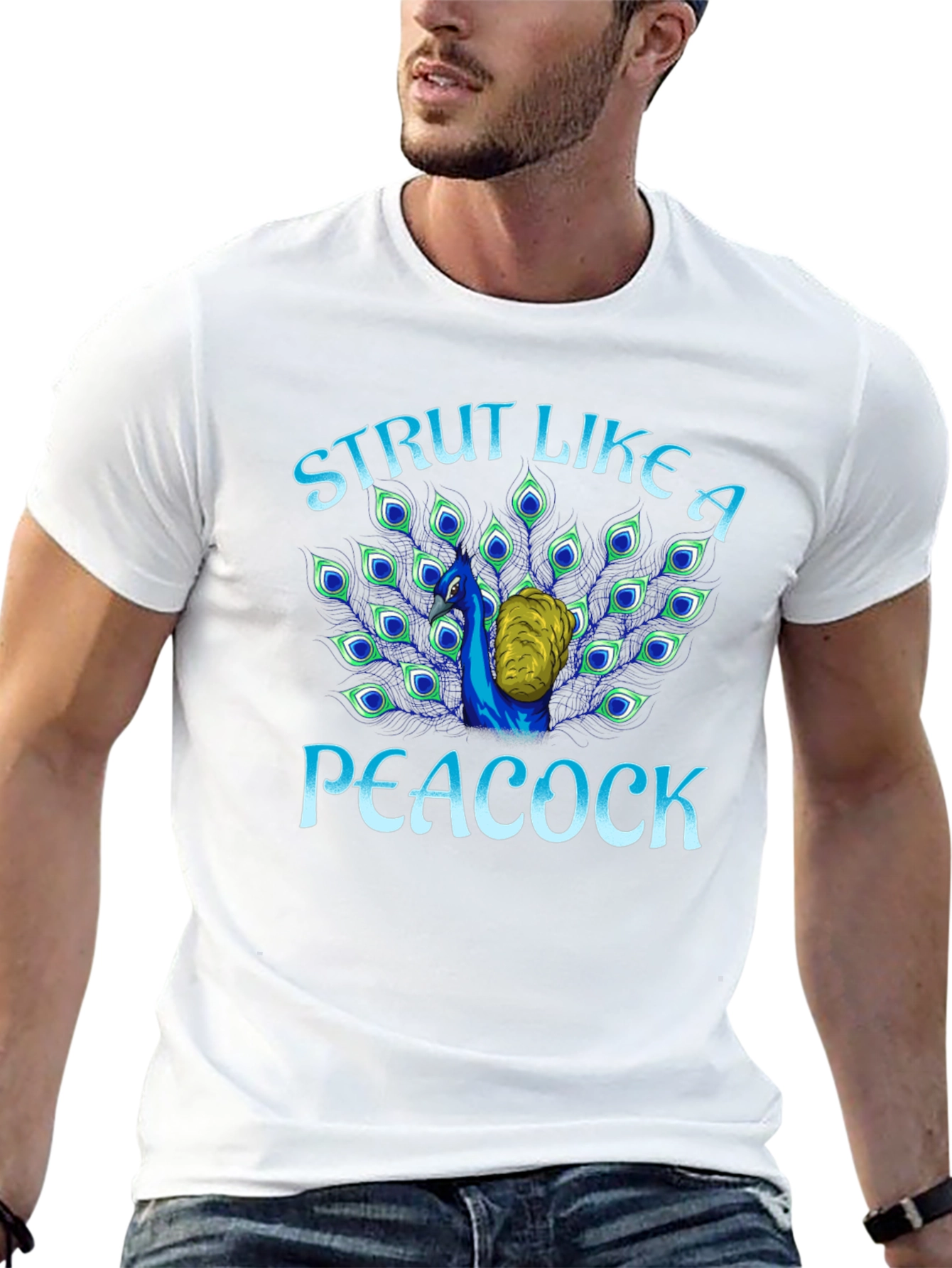 Strut Like A Peacock Graphic Tee