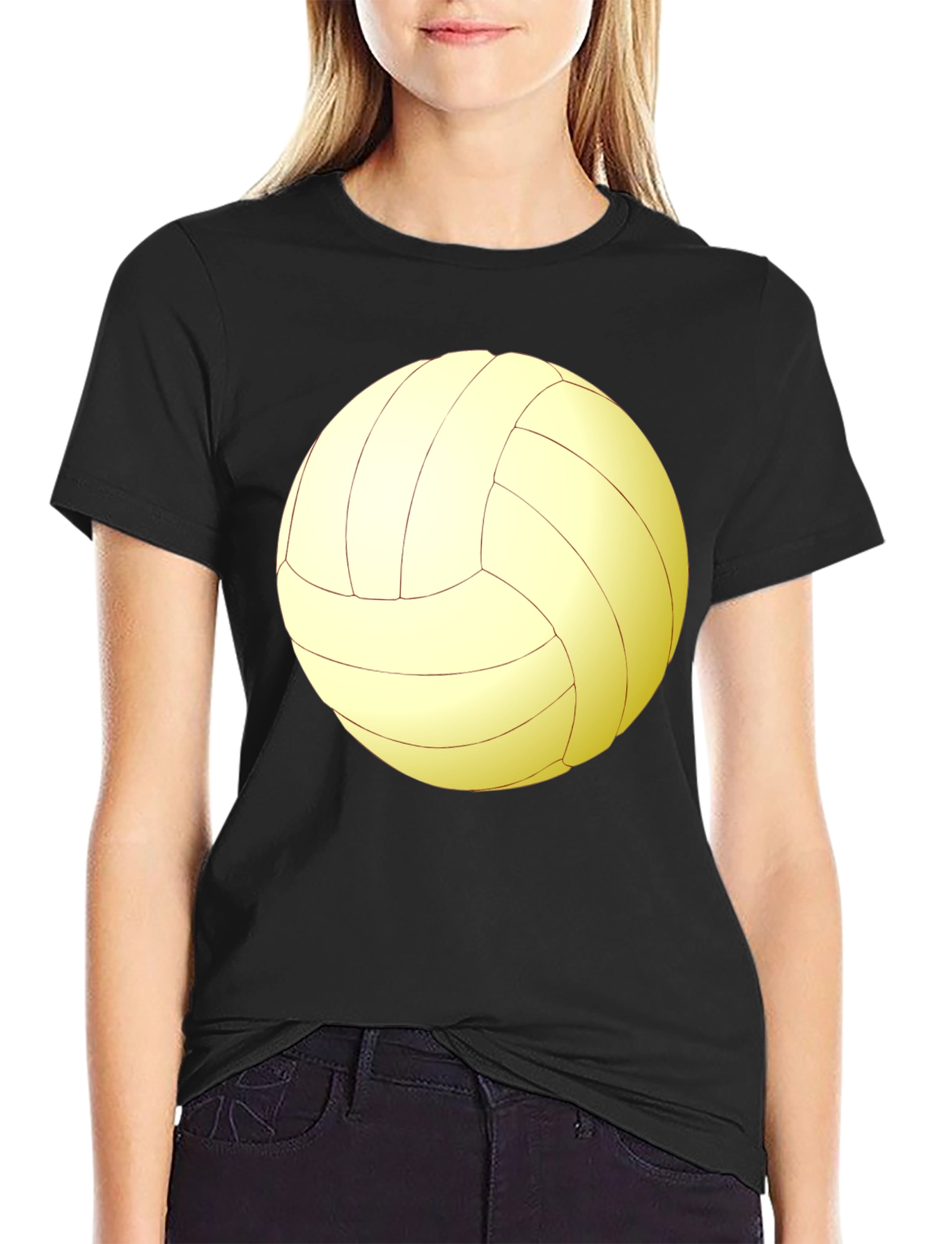 Volleyball Graphic Tee - Sporty Black T-Shirt