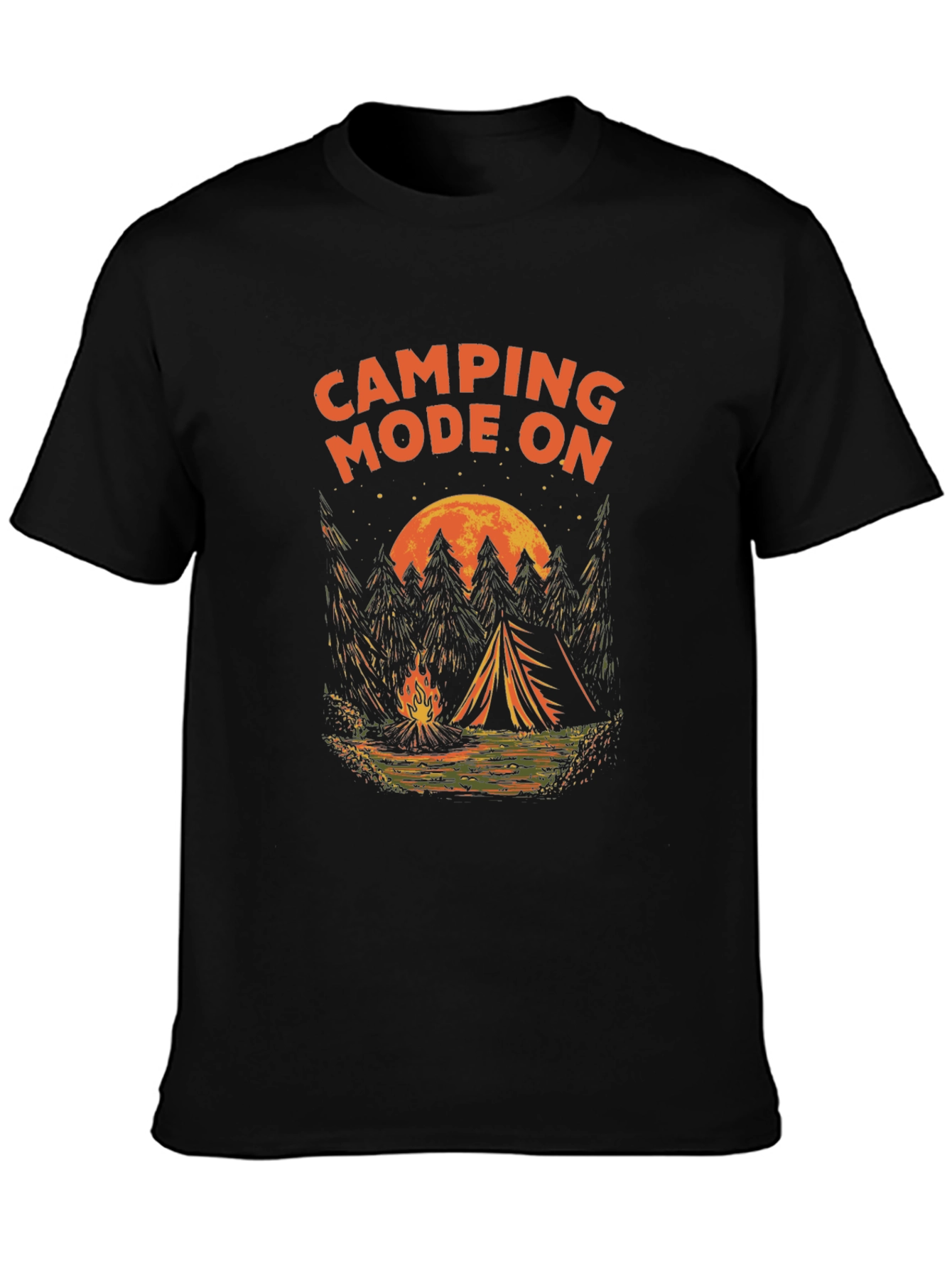 Camping Mode On Graphic T-Shirt