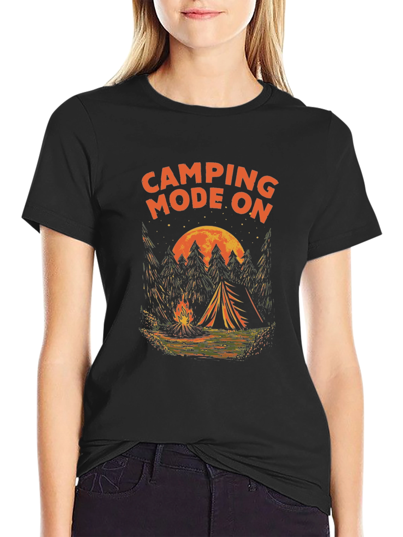 Camping Mode On Graphic T-Shirt