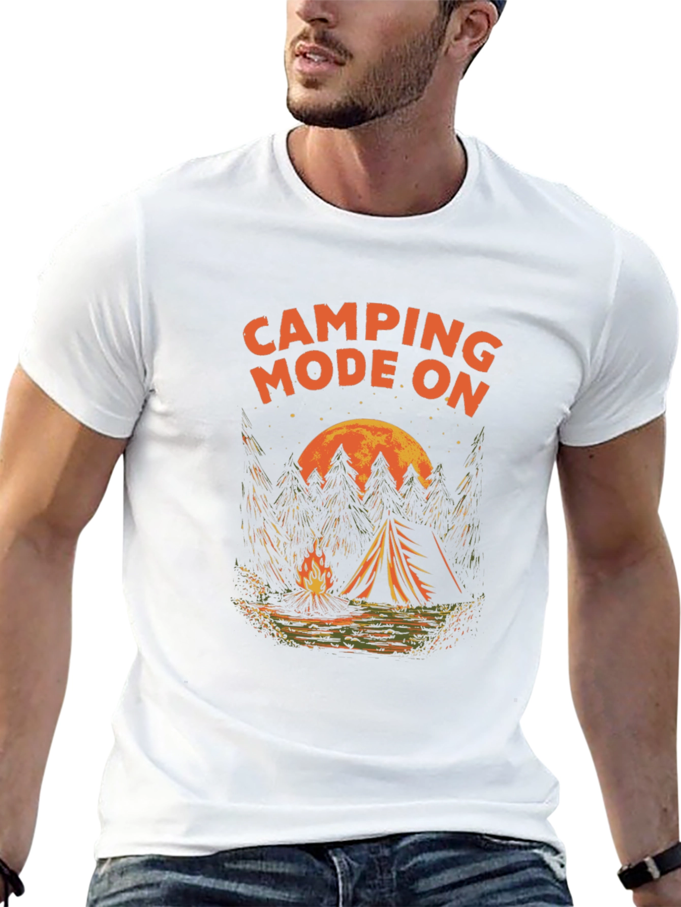 Camping Mode On Graphic T-Shirt