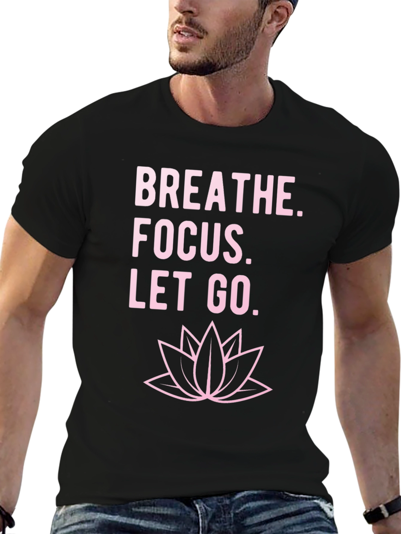 Breathe Focus Let Go T-Shirt - Black