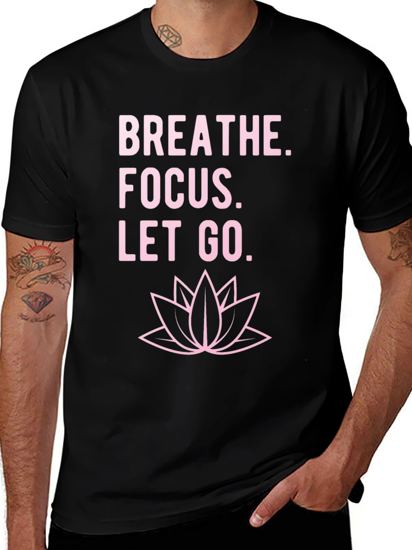 Breathe Focus Let Go T-Shirt - Black
