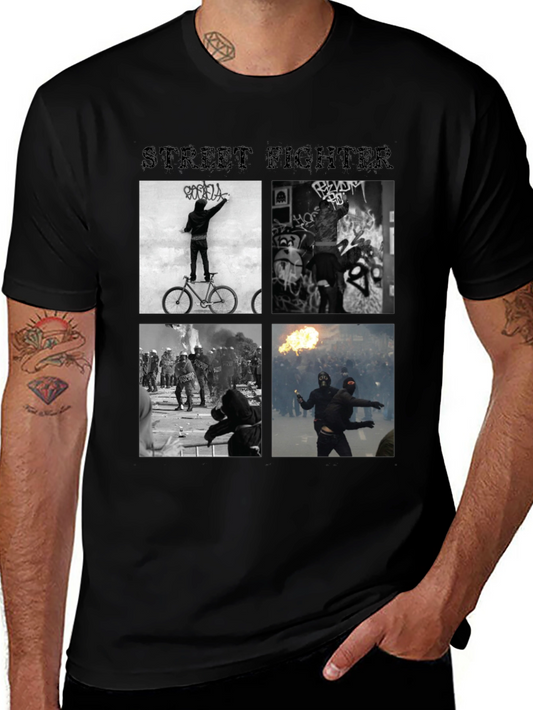 Street Fighter Graphic Black T-Shirt