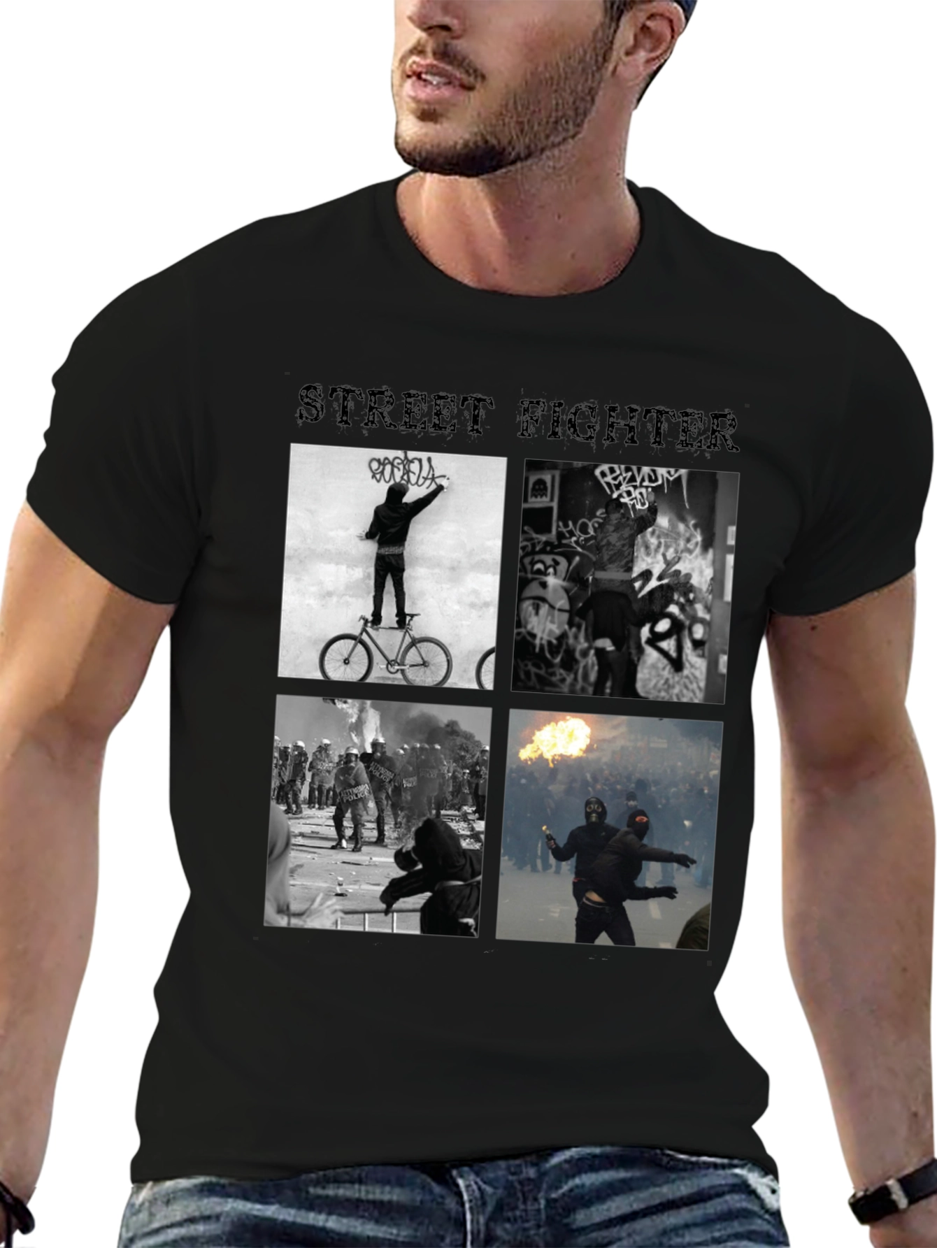 Street Fighter Graphic Black T-Shirt