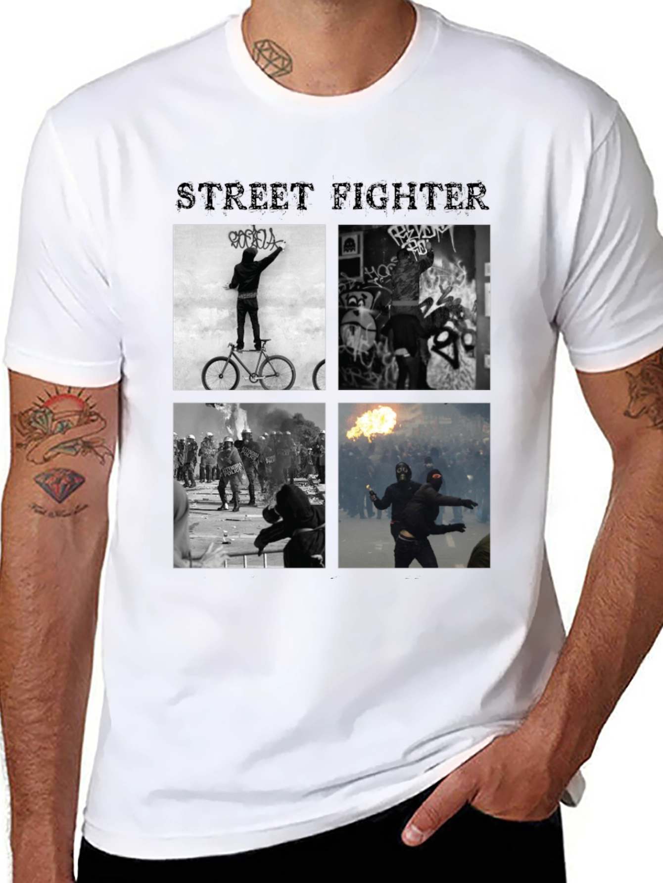 Street Fighter Graphic Black T-Shirt