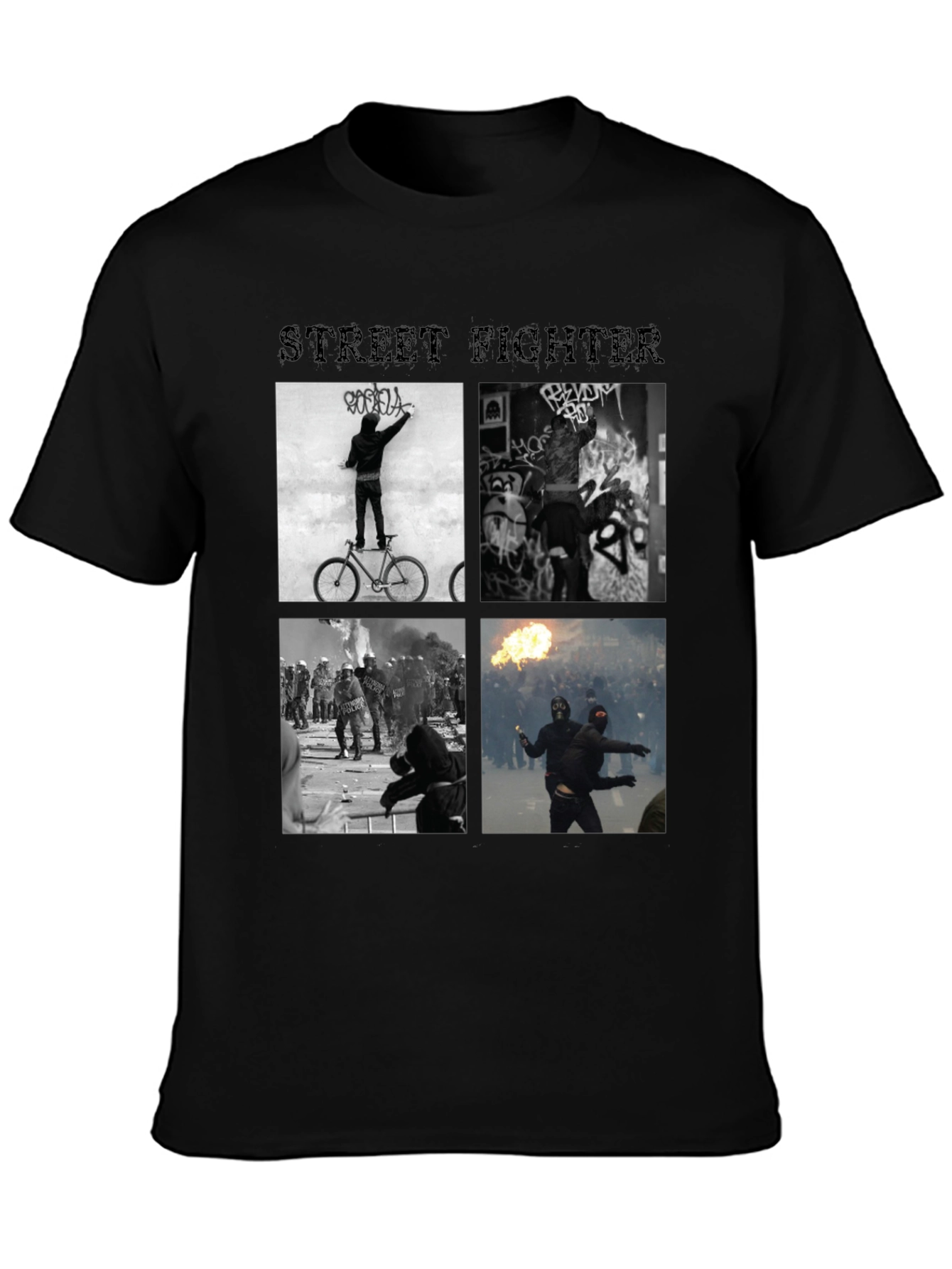 Street Fighter Graphic Black T-Shirt