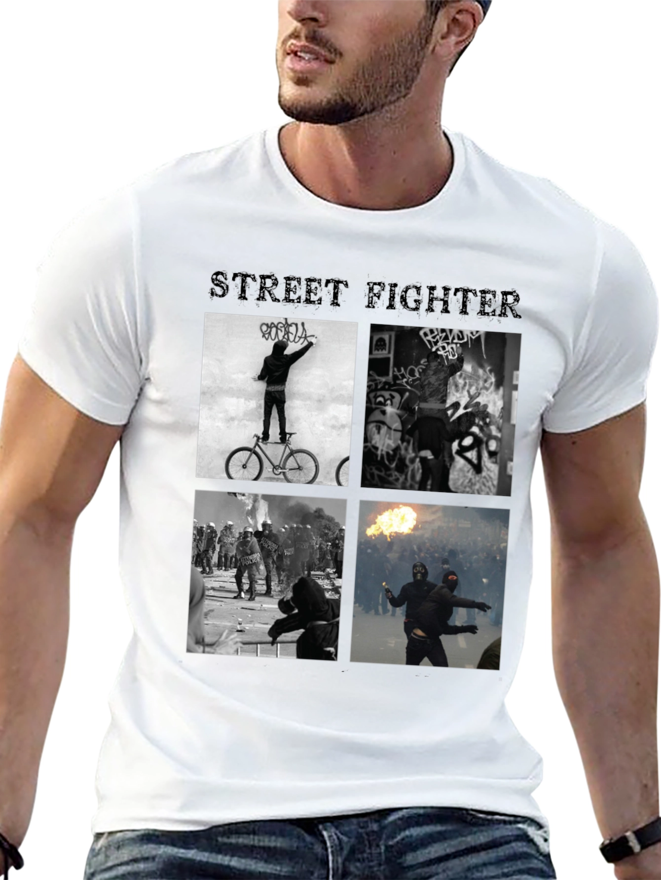 Street Fighter Graphic Black T-Shirt