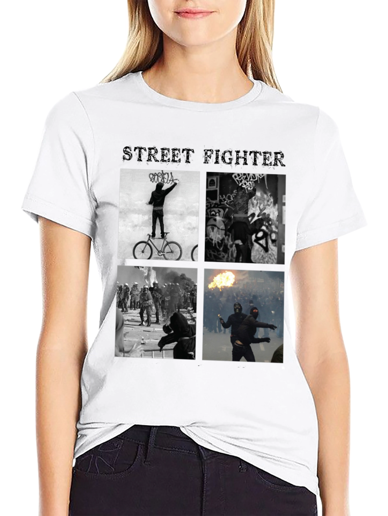 Street Fighter Graphic Black T-Shirt