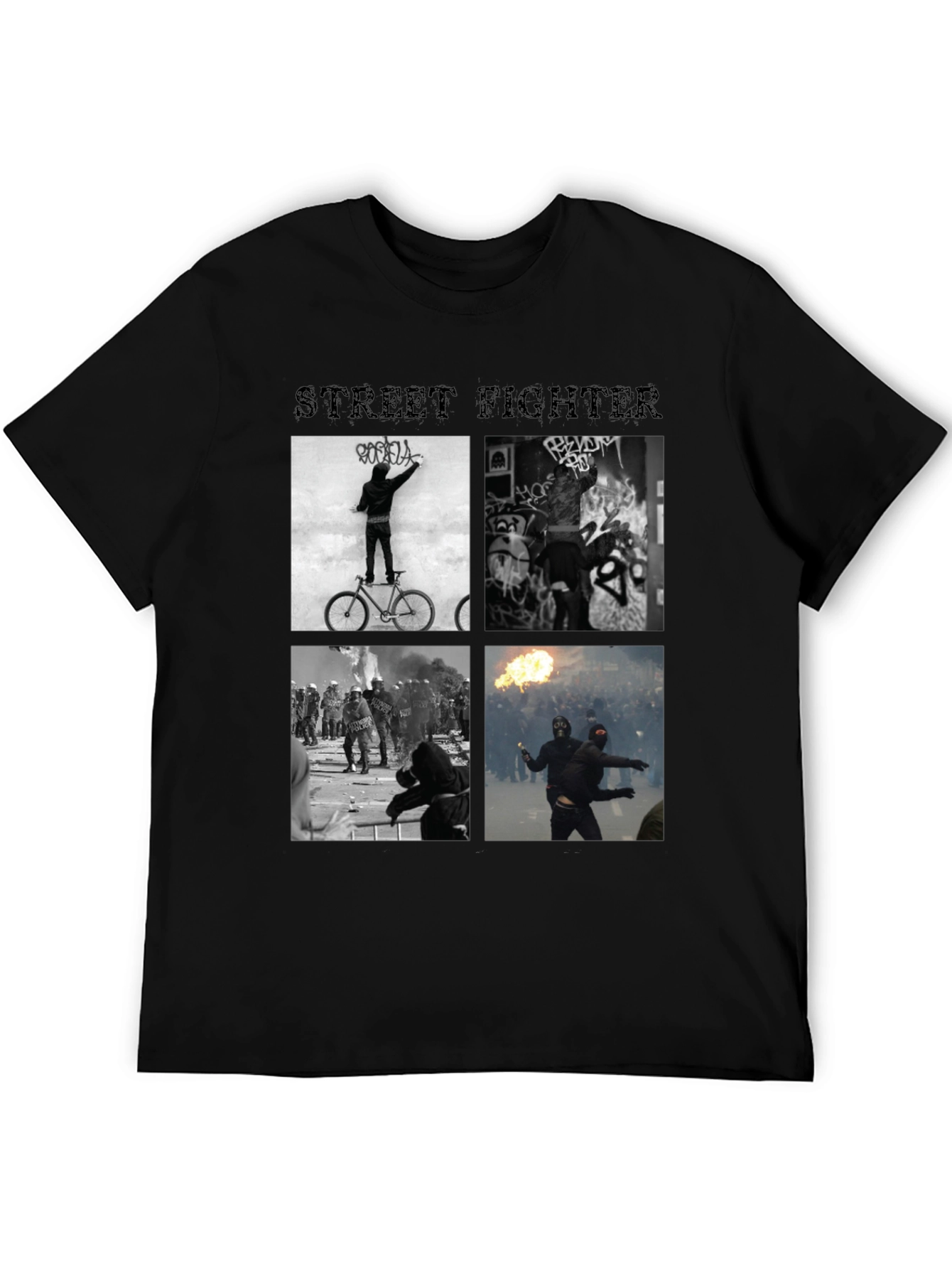 Street Fighter Graphic Black T-Shirt