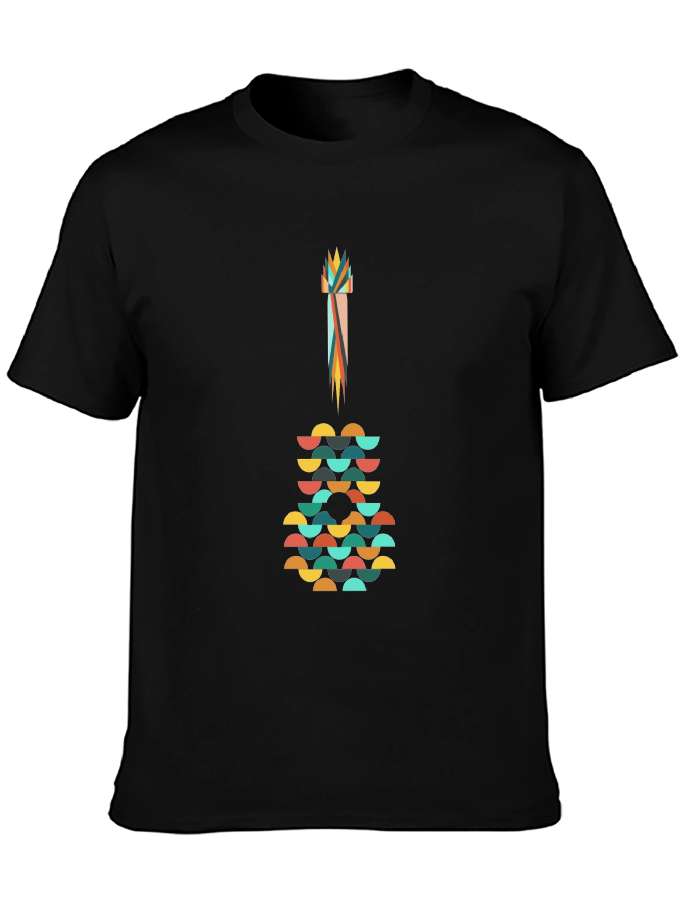 Abstract Guitar Graphic Tee - Modern Art Shirt