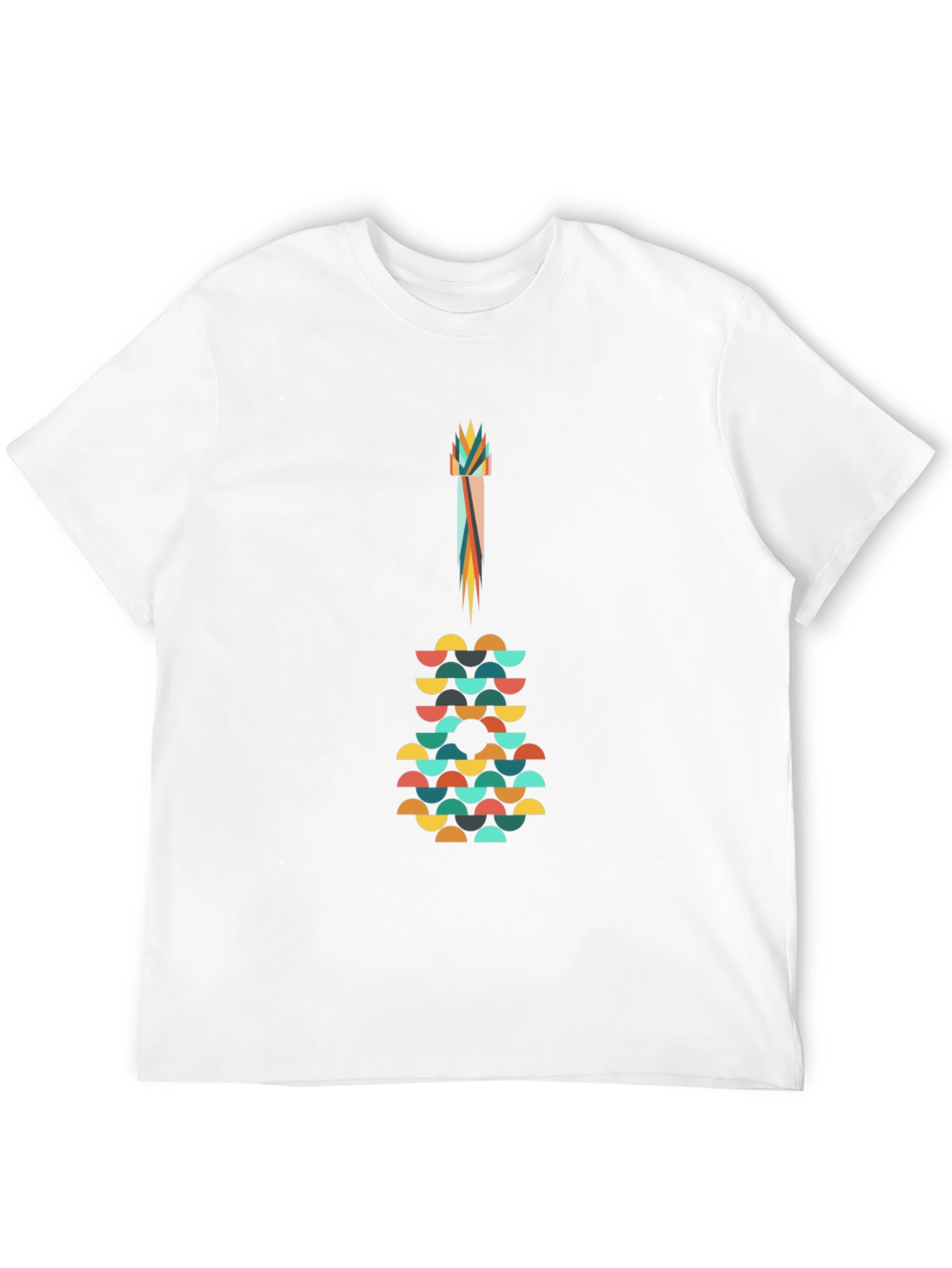 Abstract Guitar Graphic Tee - Modern Art Shirt
