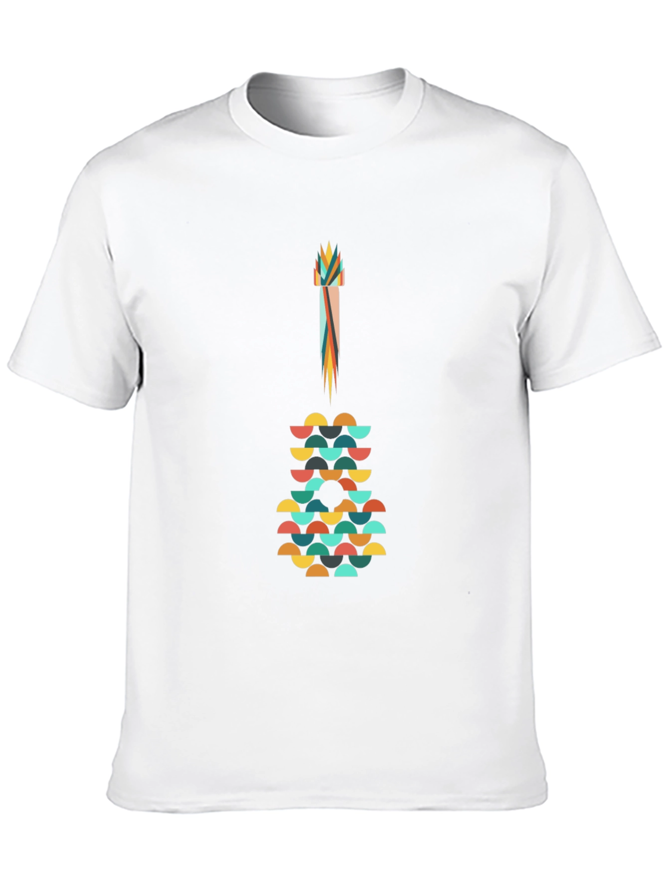 Abstract Guitar Graphic Tee - Modern Art Shirt
