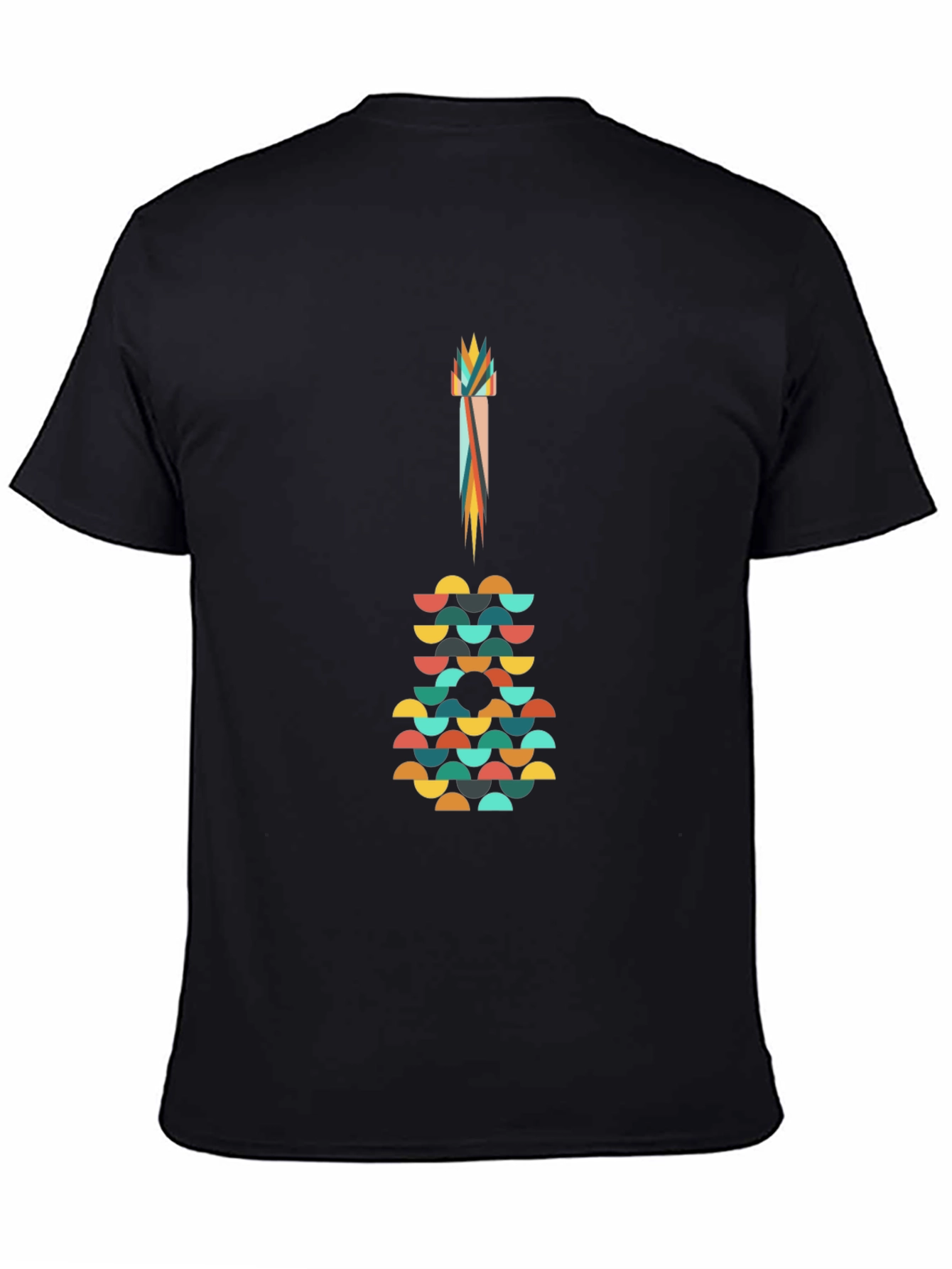 Abstract Guitar Graphic Tee - Modern Art Shirt