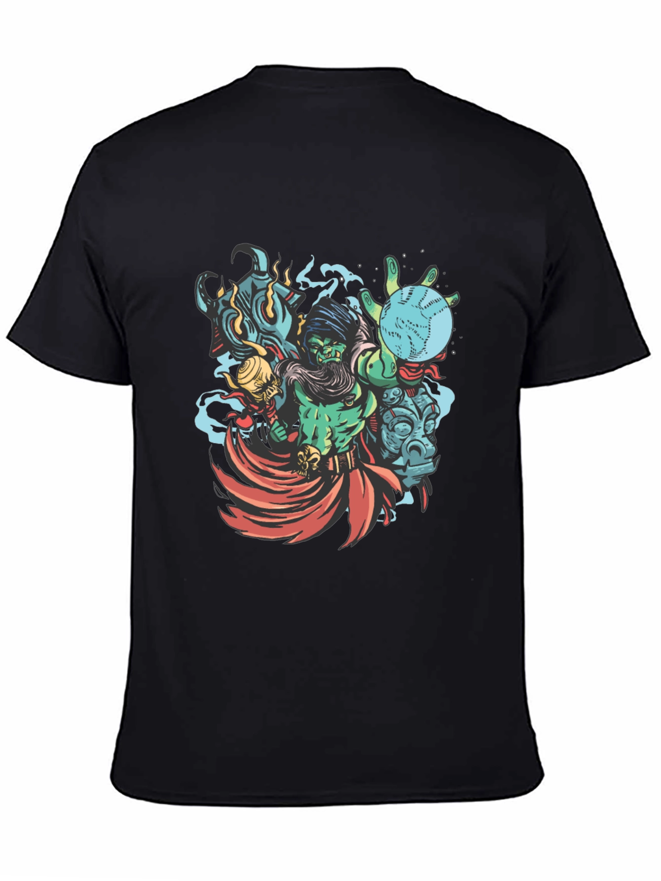 Wizard Graphic Print Black T-Shirt