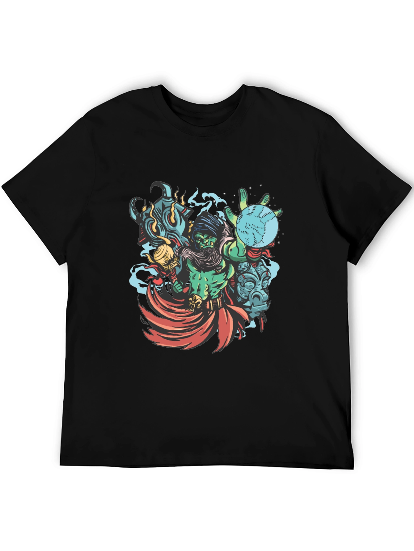 Wizard Graphic Print Black T-Shirt