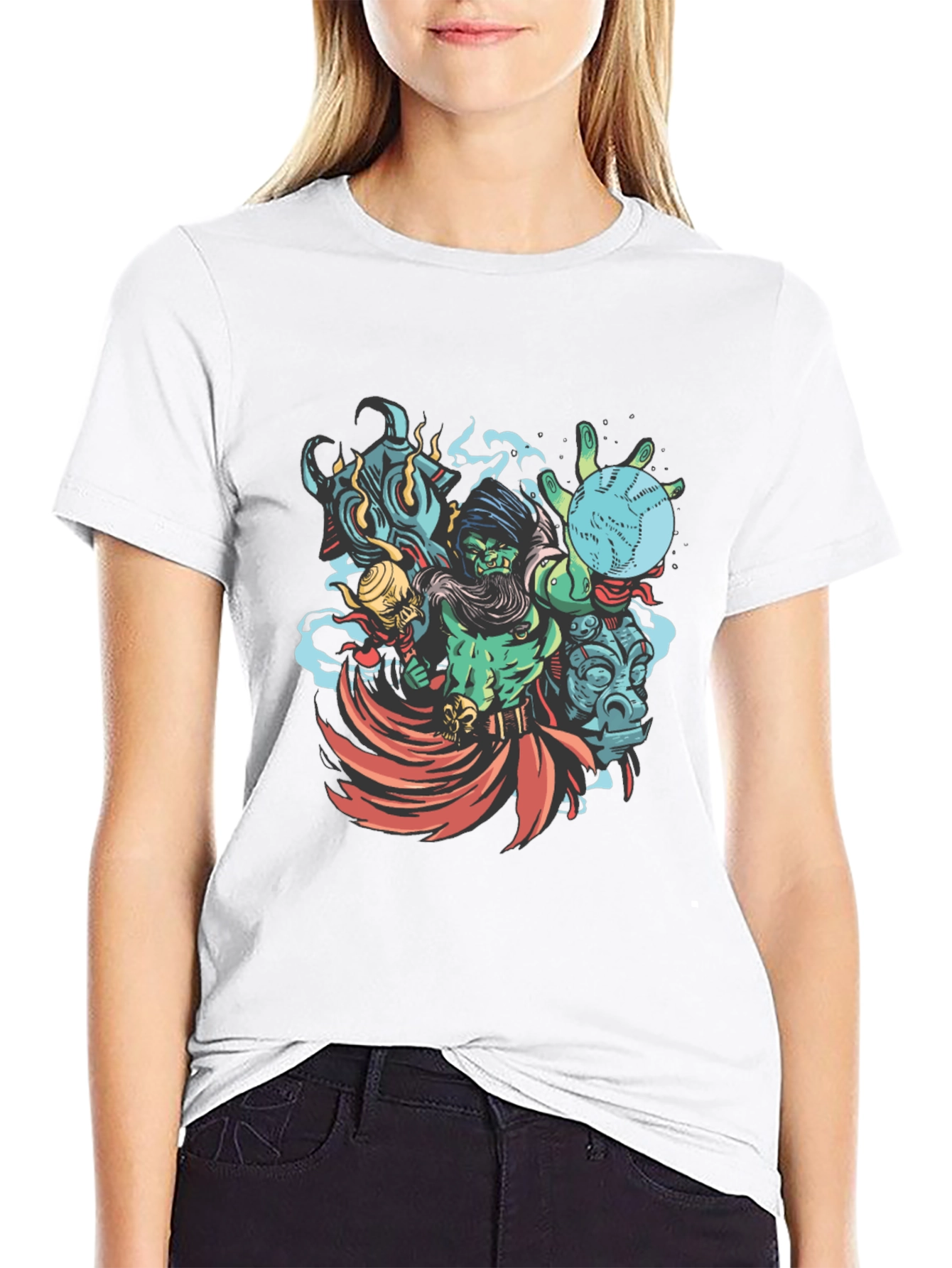 Wizard Graphic Print Black T-Shirt