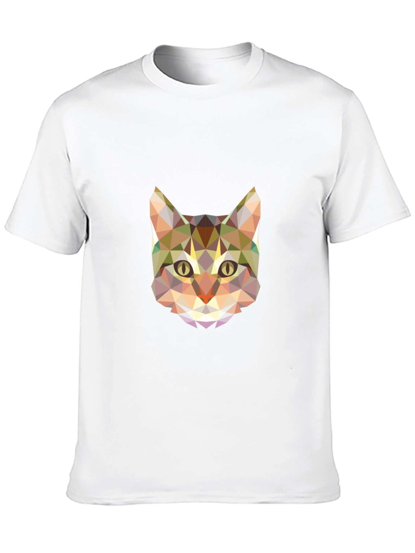 Geometric Cat T-Shirt - Abstract Animal Tee
