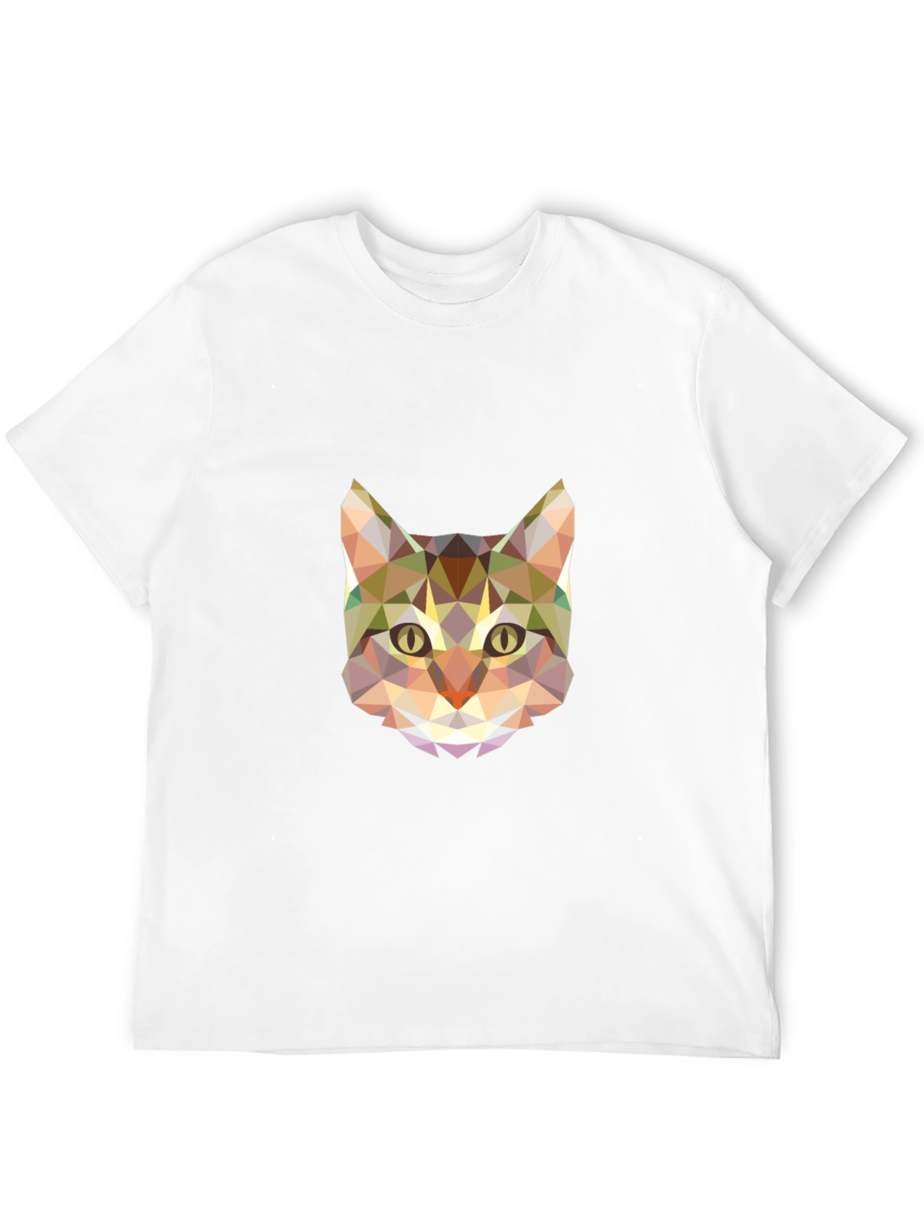 Geometric Cat T-Shirt - Abstract Animal Tee